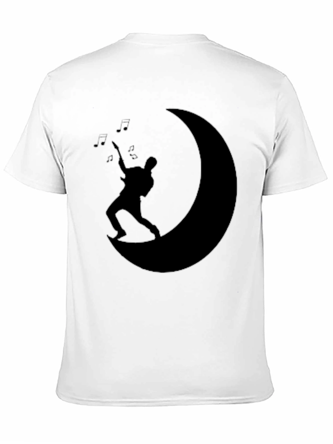 Black Moon Guitarist Black T-Shirt - Music Lover Tee view 11