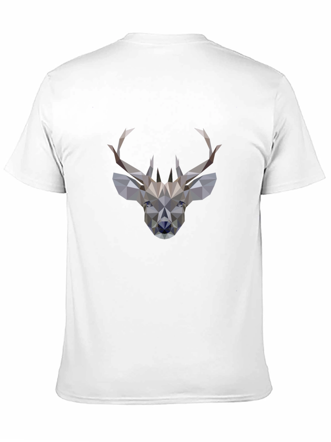Black Geometric Deer Graphic Black T-Shirt view 11