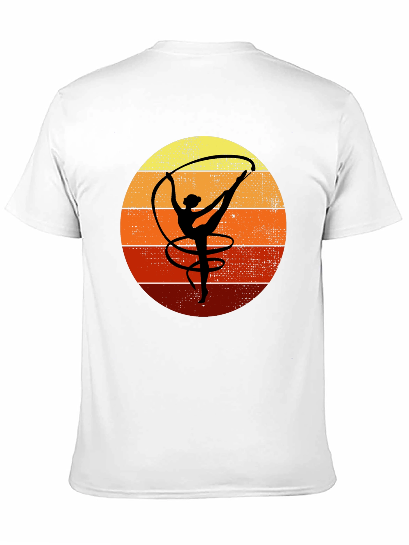 Black Retro Gymnastics Sunset T-Shirt view 11