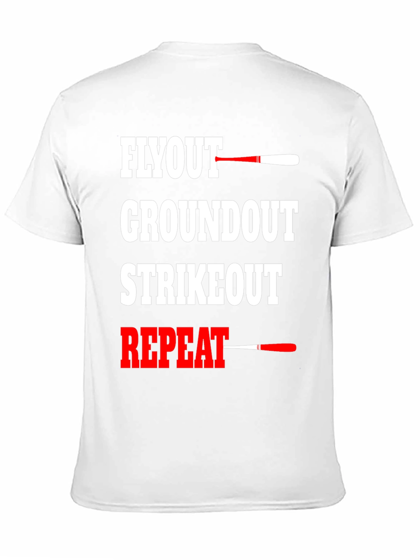 Black Baseball Flyout Repeat Graphic T-Shirt view 11