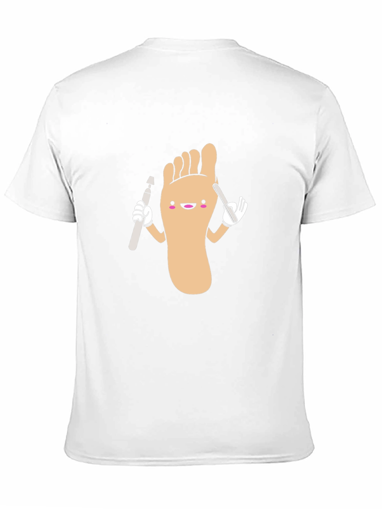 Black Funny Foot Doctor Cartoon Black T-Shirt view 11
