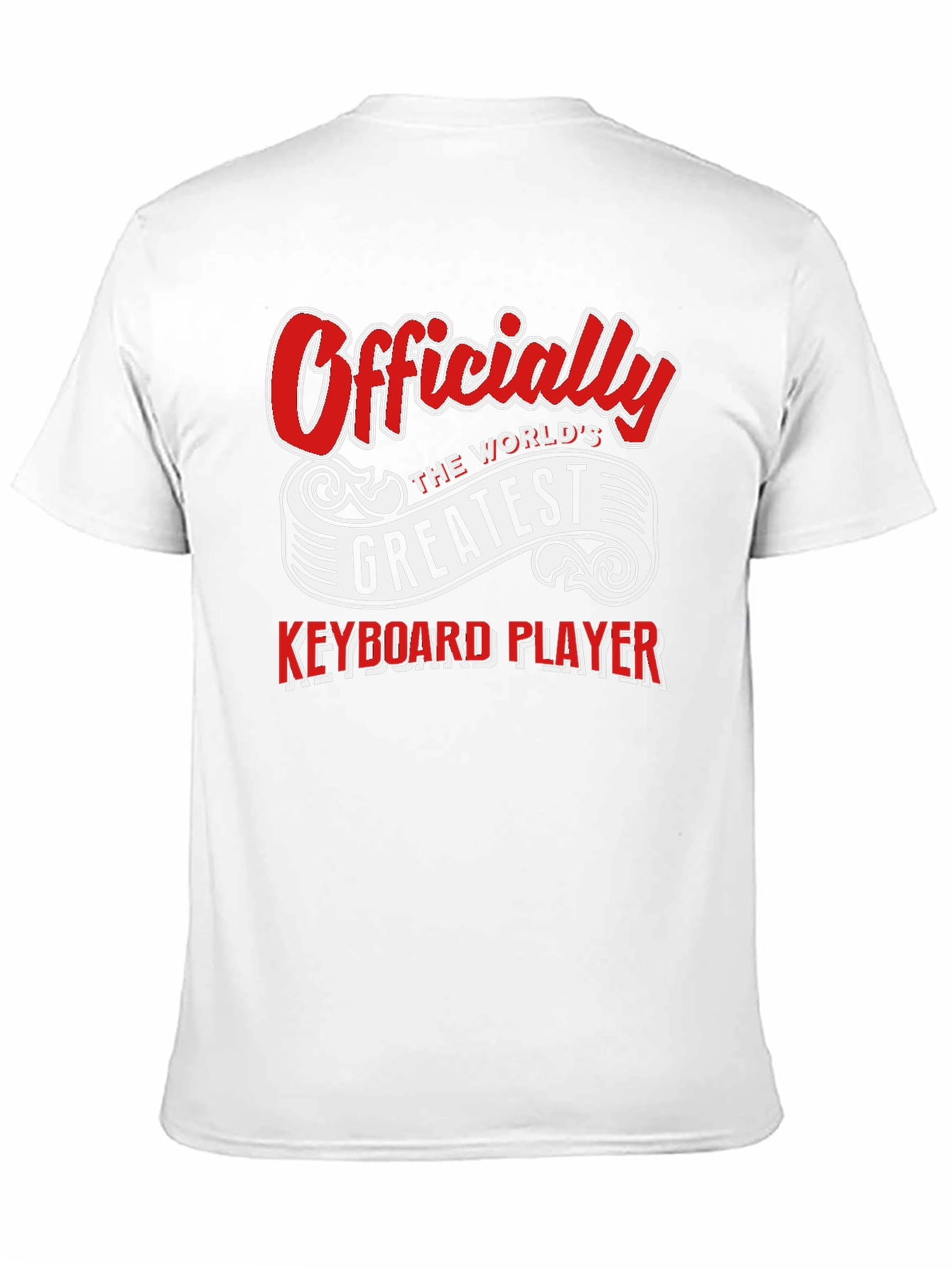 Black World's Greatest Keyboard Player T-Shirt view 11