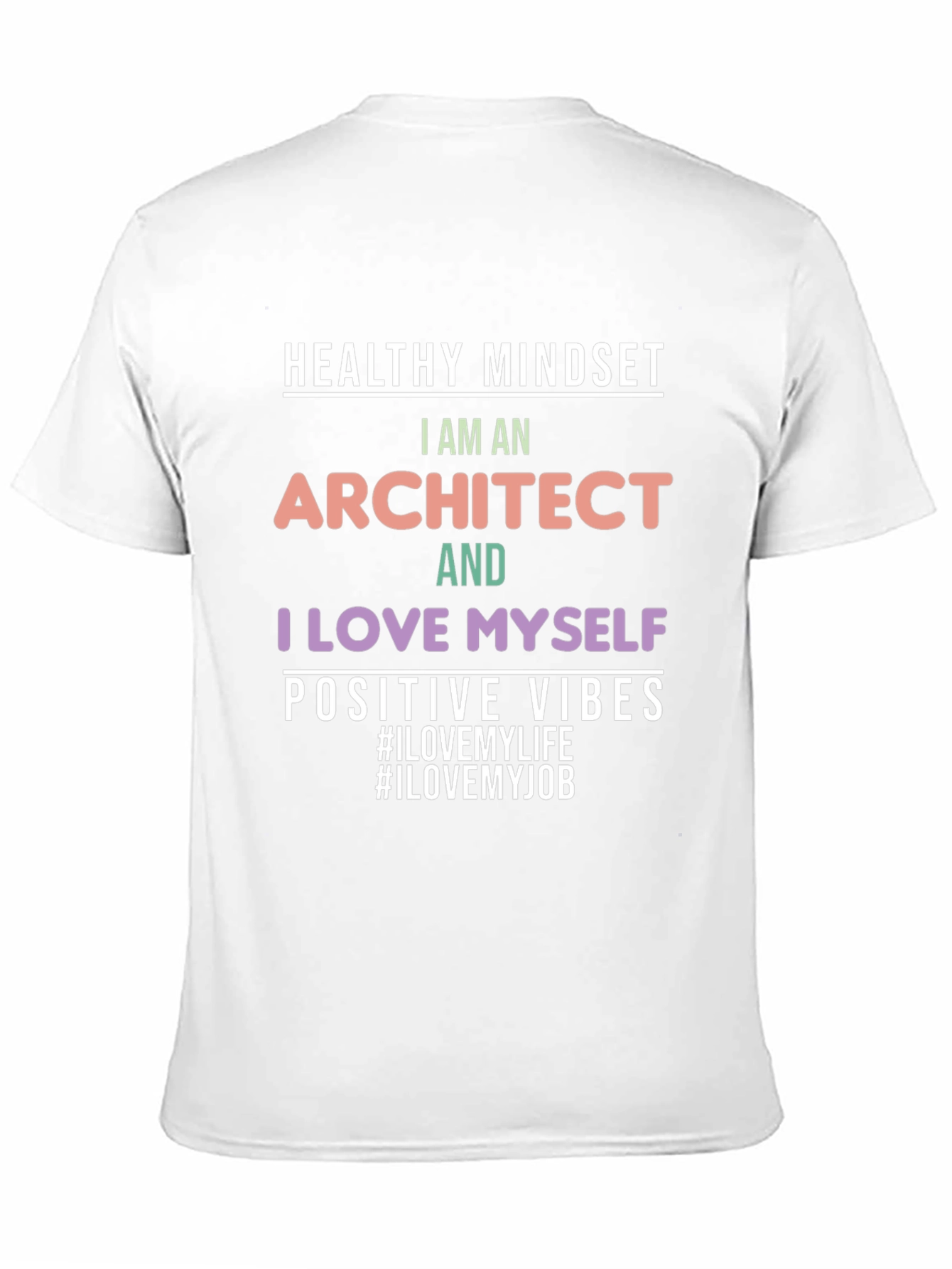 Black Architect Love Myself Positive Vibes T-Shirt view 11