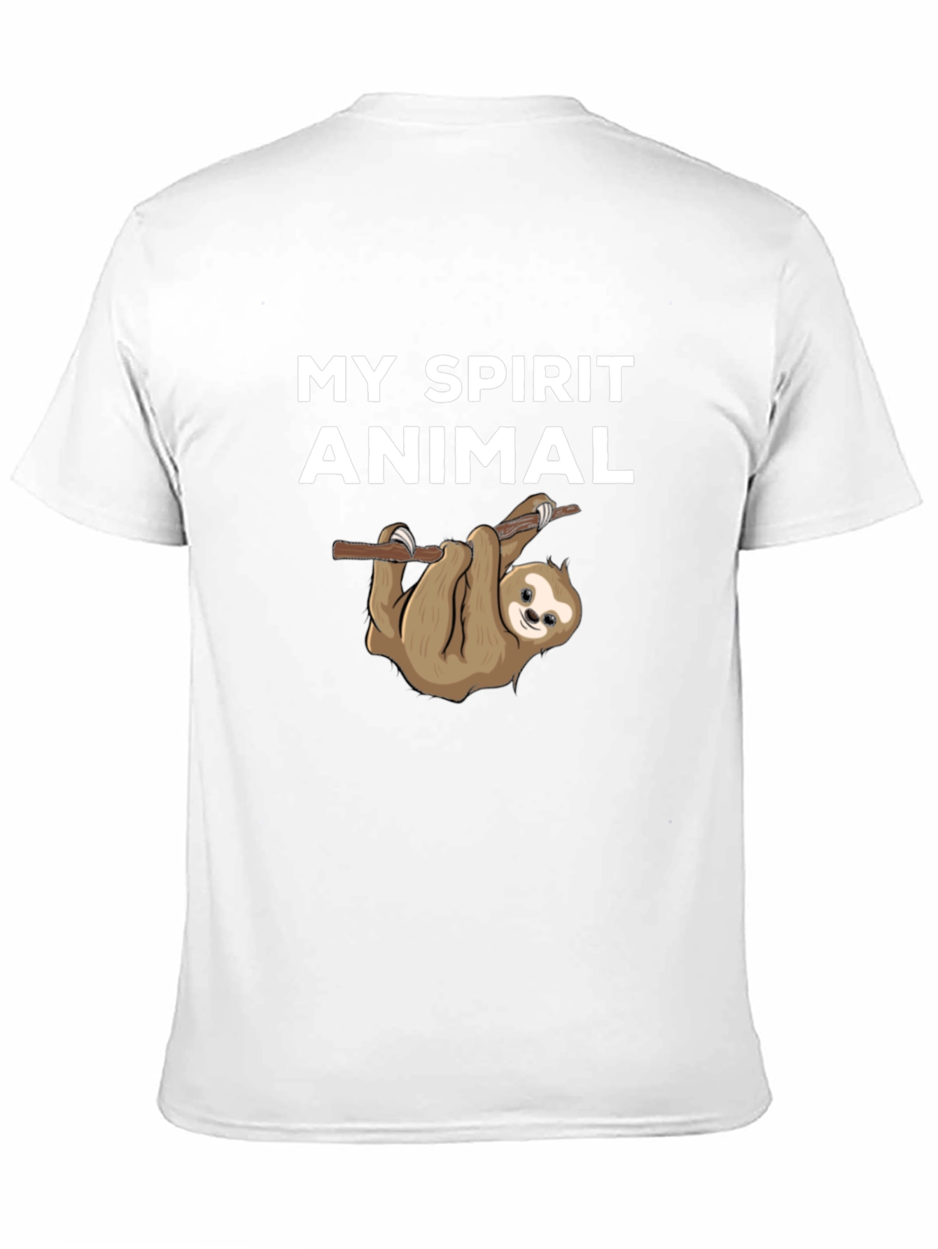 Black My Spirit Animal Sloth T-Shirt Black Cotton view 11