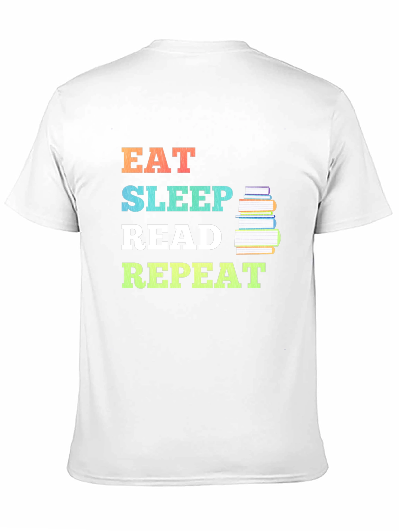 Black Eat Sleep Read Repeat Graphic Tee - Book Lover's T-Shirt view 11