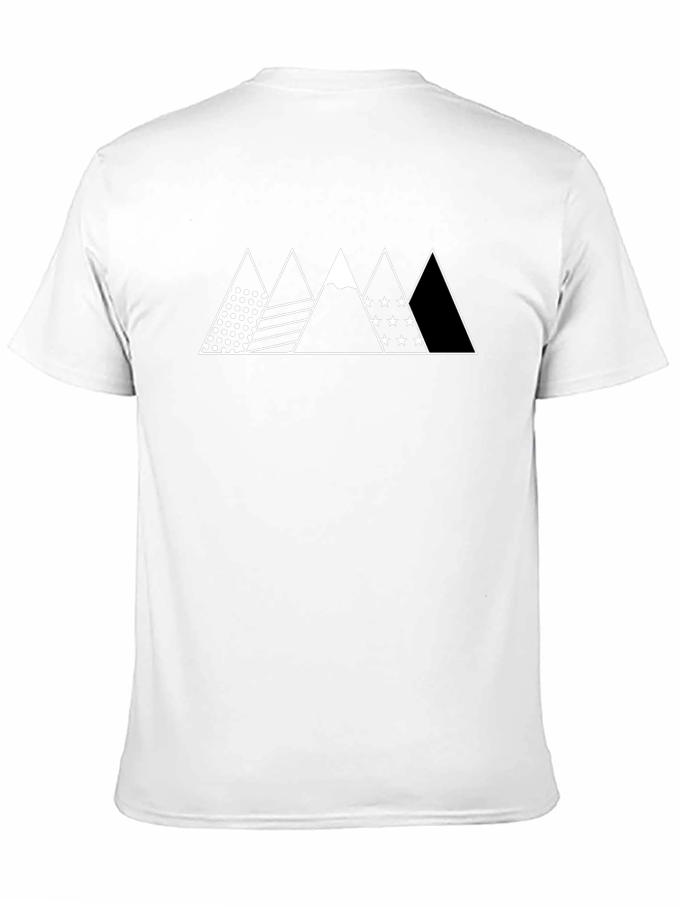 Black Mountainscape Graphic Tee - Black Cotton T-Shirt view 11