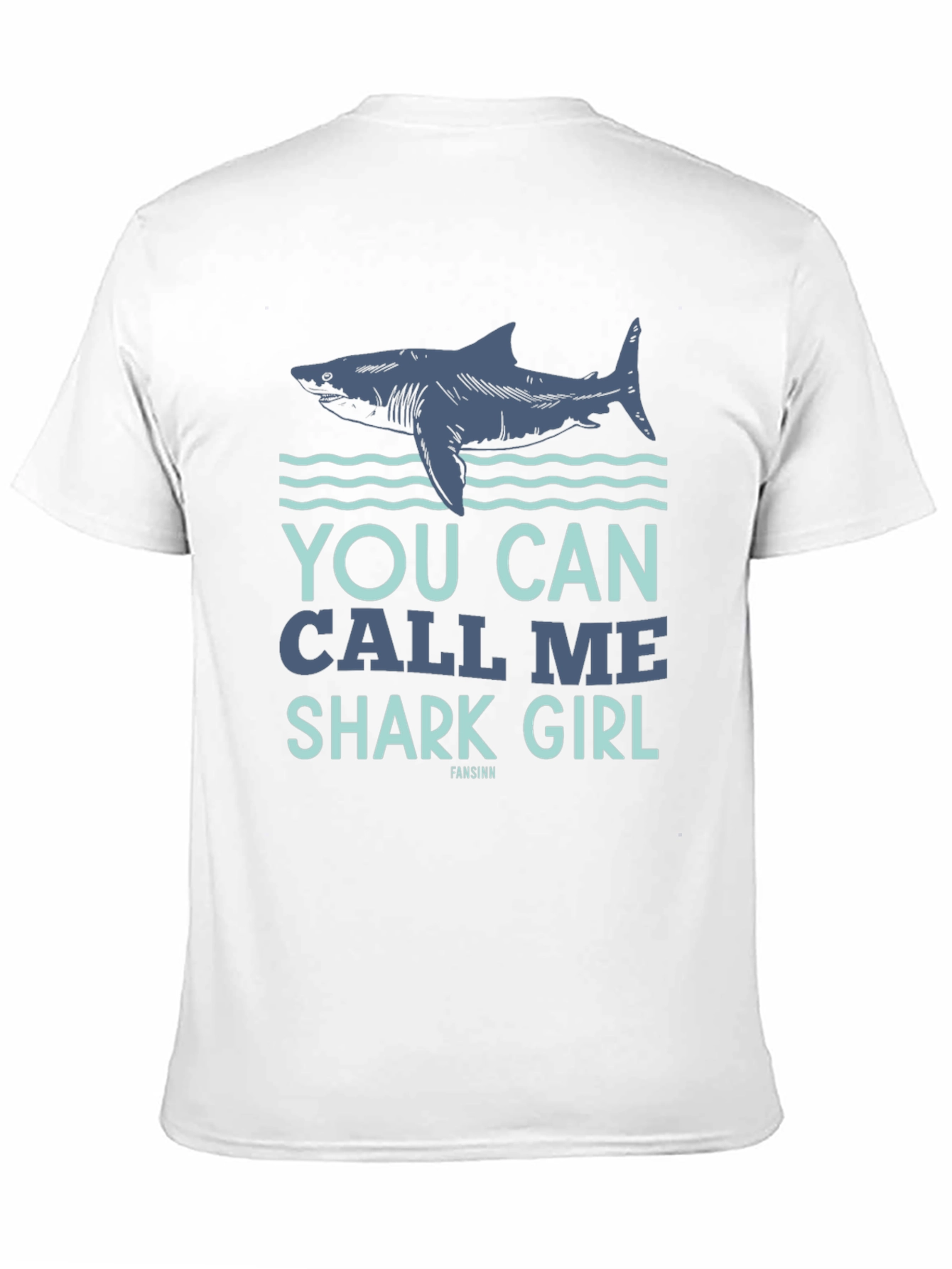Black You Can Call Me Shark Girl Black T-Shirt view 11