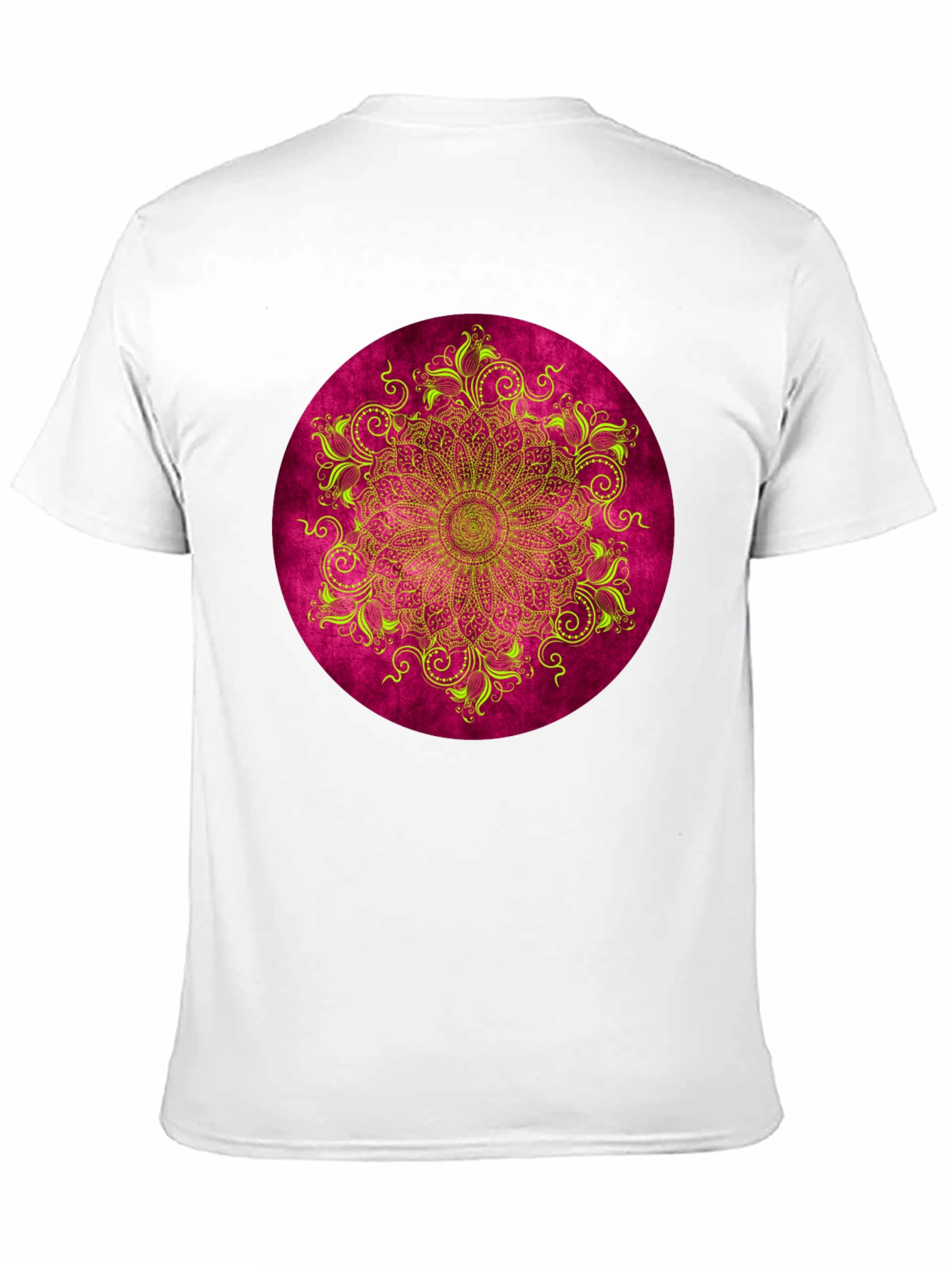 Black Boho Mandala Graphic Tee - Men's Black T-Shirt view 11