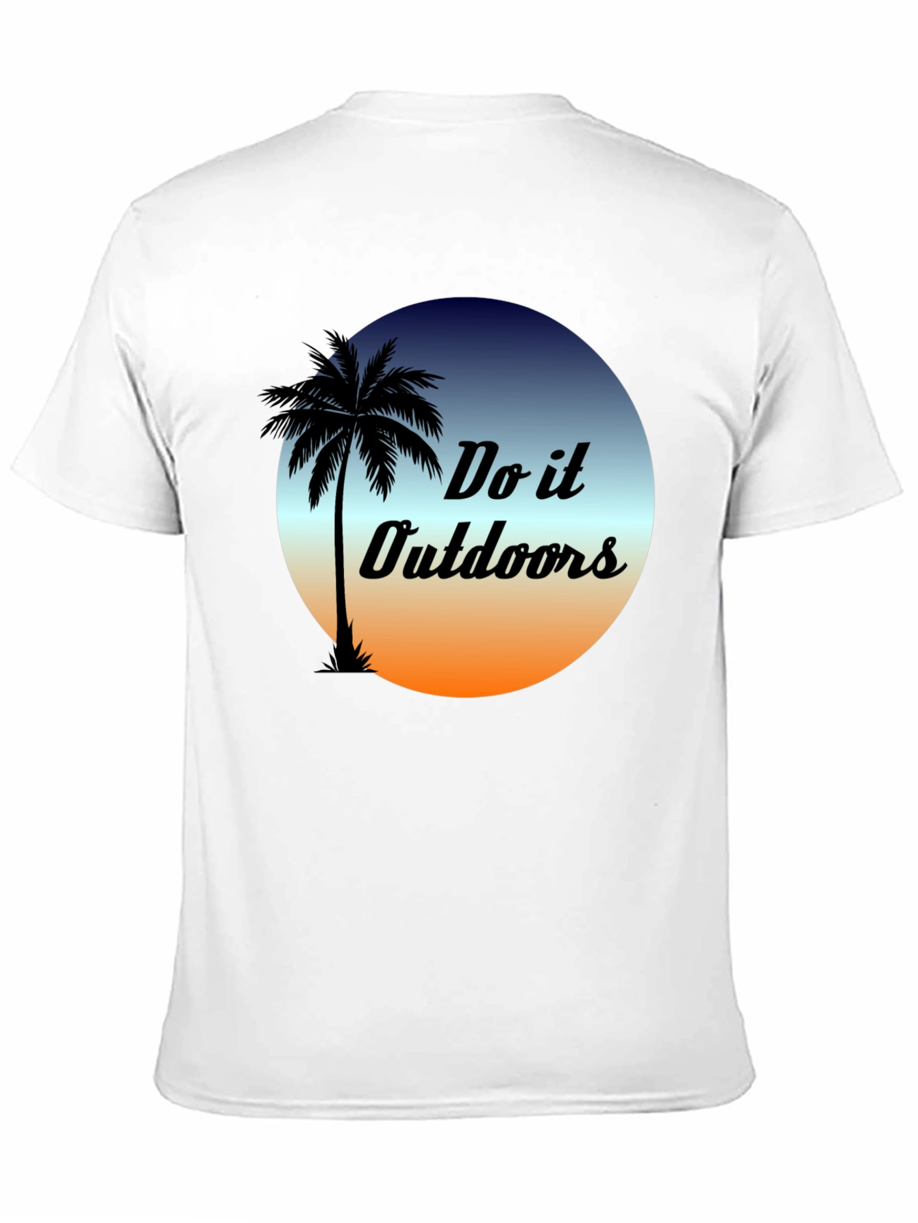 Black Do it Outdoors Graphic T-Shirt - Palm Tree Design view 11