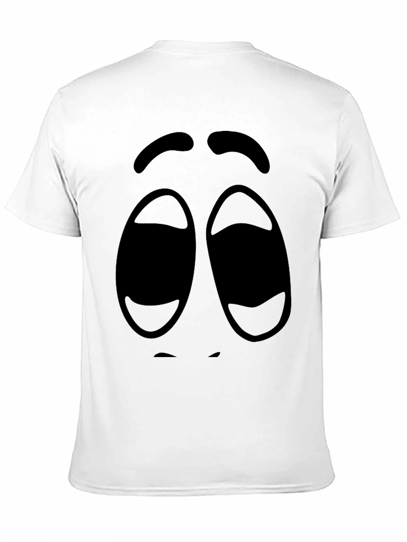 Black Expressive Face Graphic Tee - Unisex Black T-Shirt view 11
