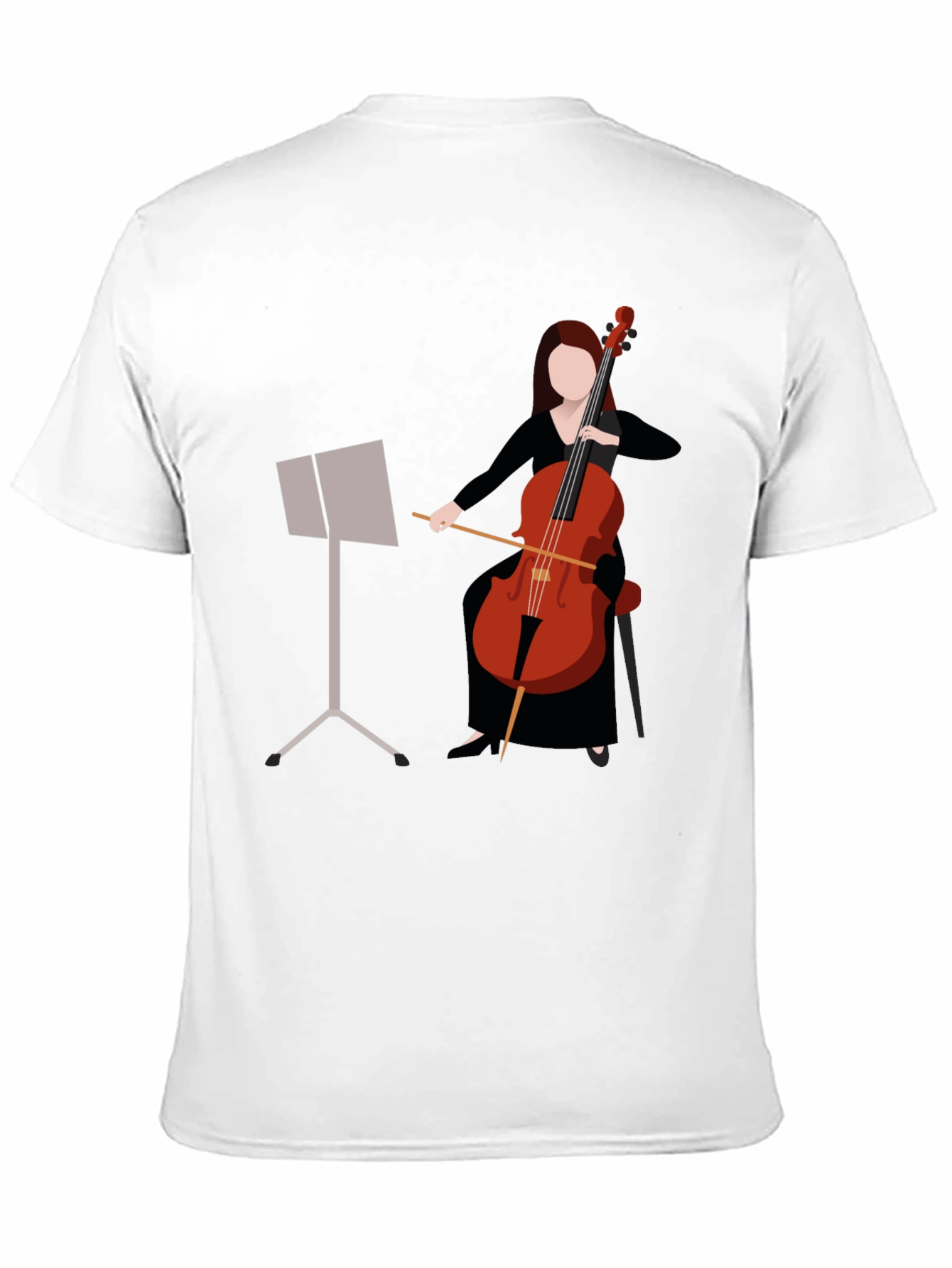 Black Cello Player Graphic T-Shirt - Music Lover's Tee view 11