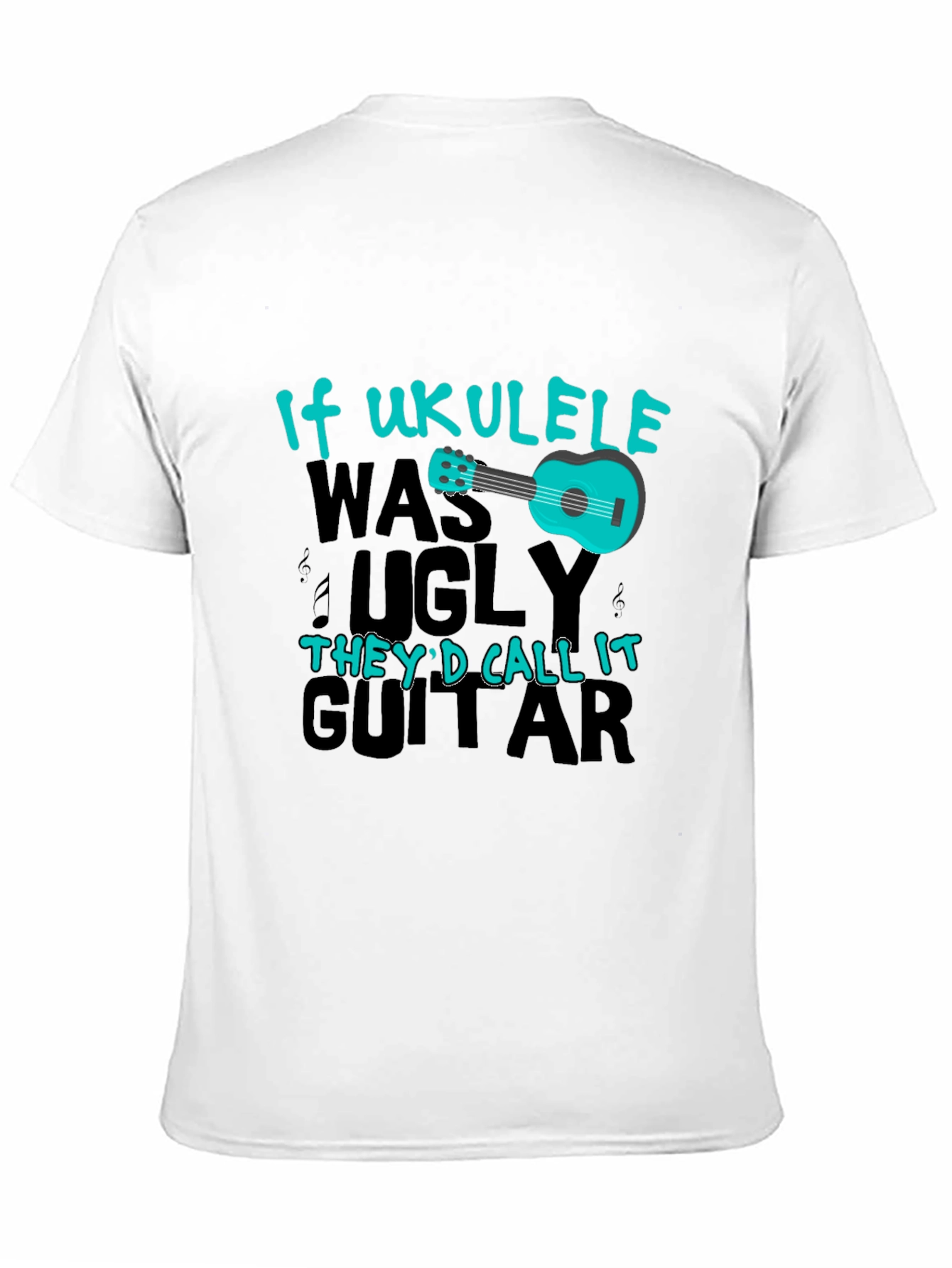 Black Ukulele T-Shirt - If Ukulele Was Ugly view 11