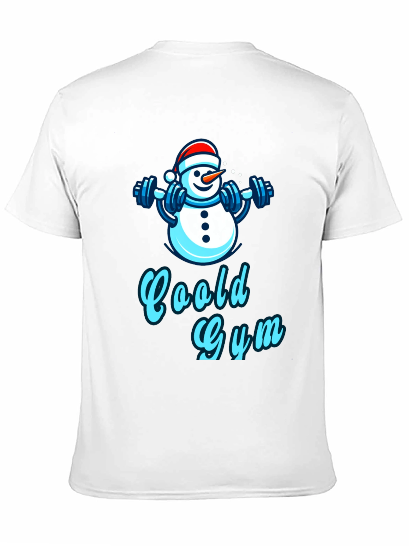 Black Cool Gym Snowman Black T-Shirt view 11
