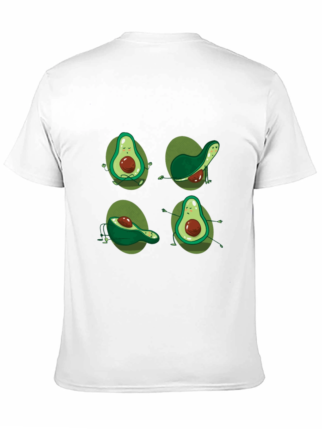 Black Avocado Yoga Black T-Shirt - Meditating Fruit Tee view 11