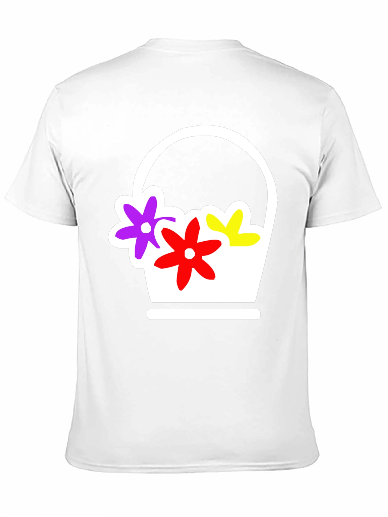 Black Floral Basket Graphic Tee - Black Casual T-Shirt view 11