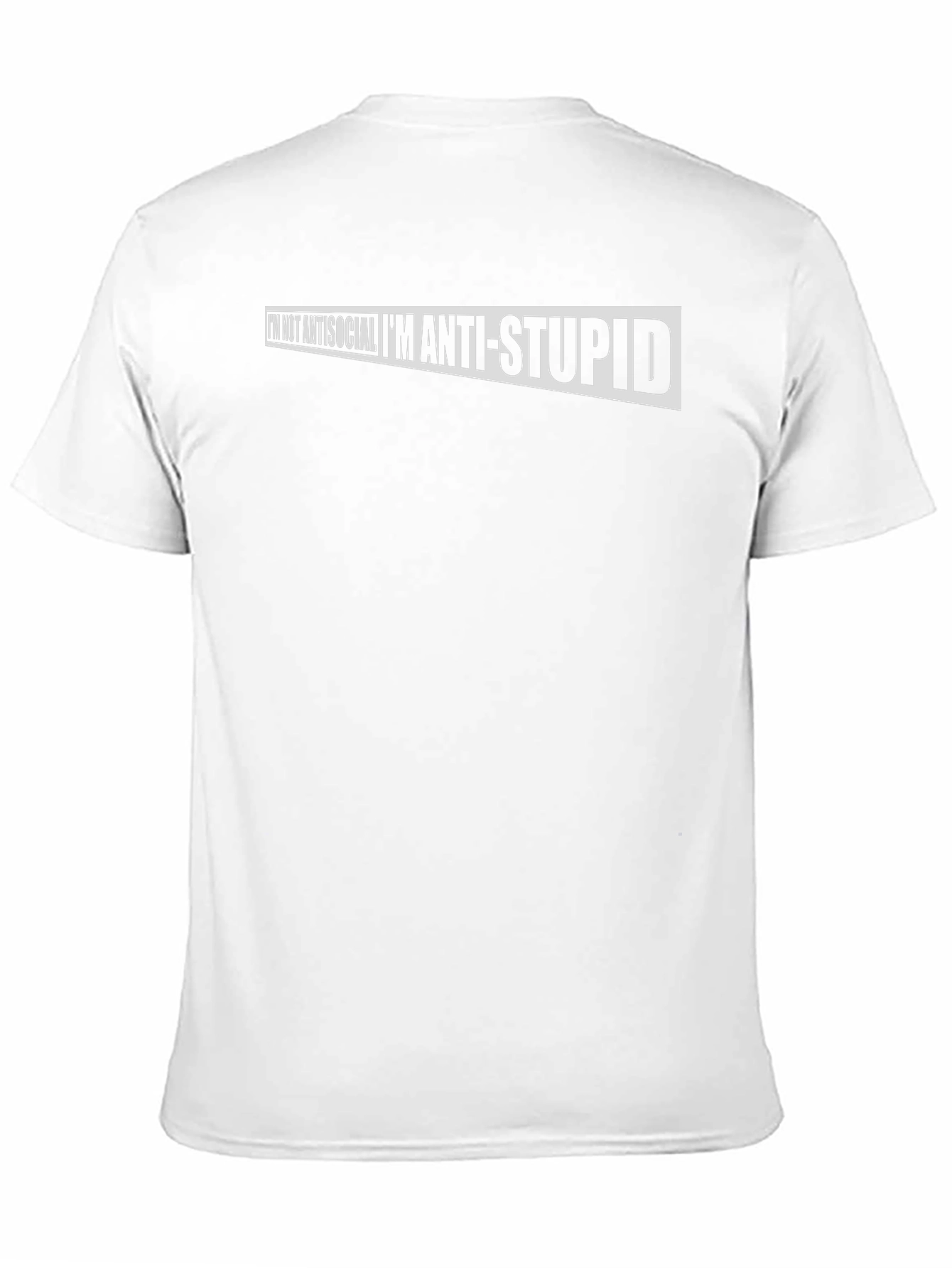 Black Anti-Stupid Graphic Tee - Mens Humor T-Shirt view 11