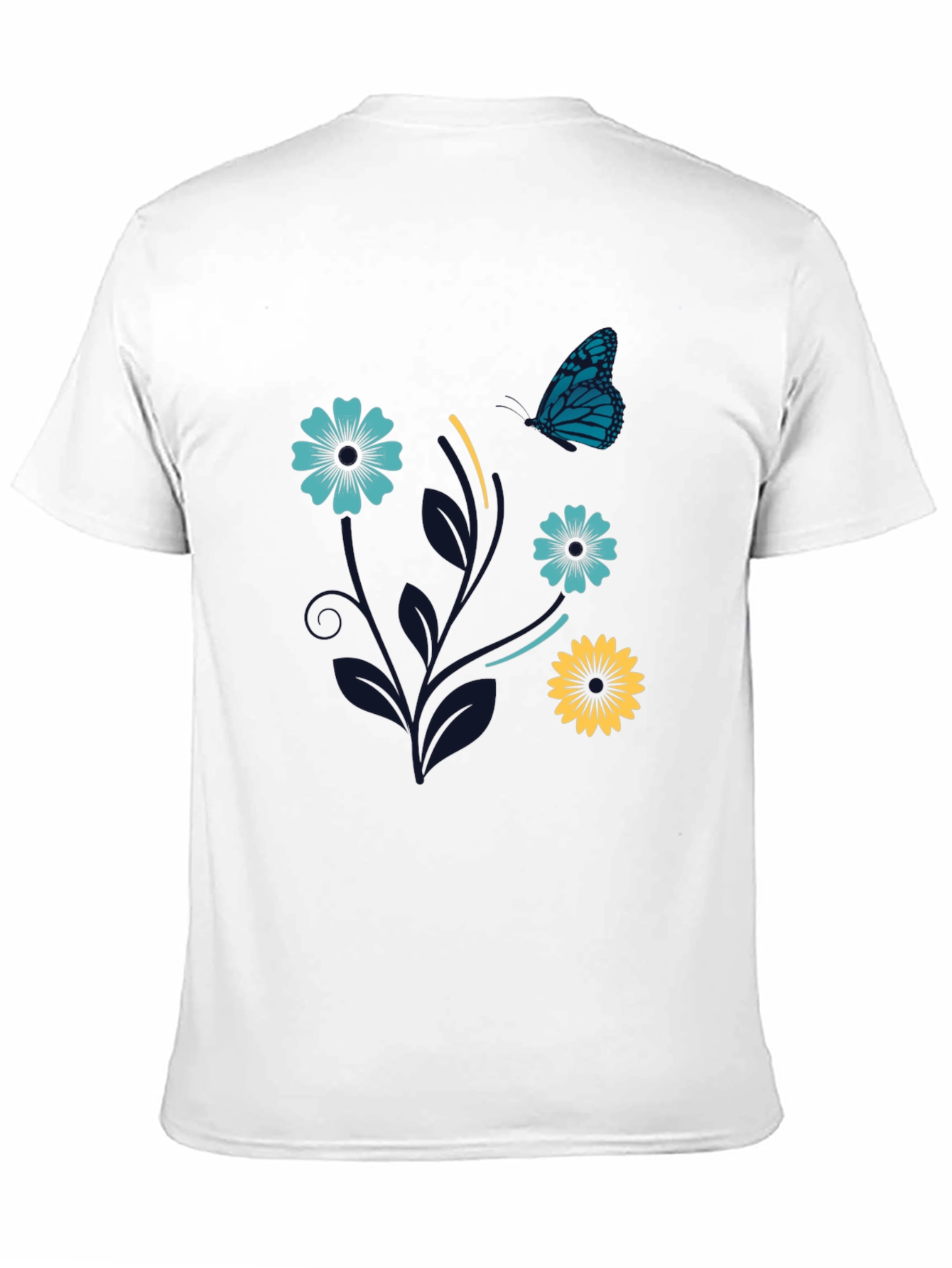 Black Floral Butterfly Graphic Tee - Stylish Comfort view 11