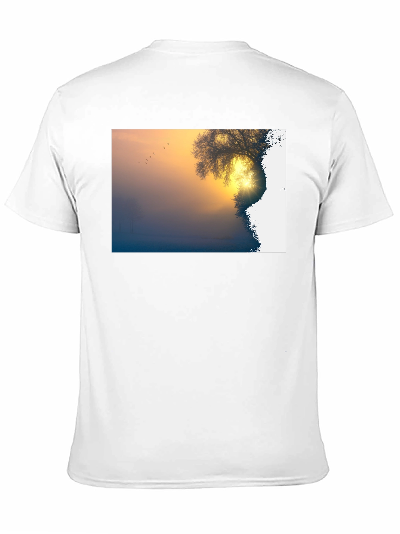 Black Sunrise Nature Scene Graphic Tee view 11