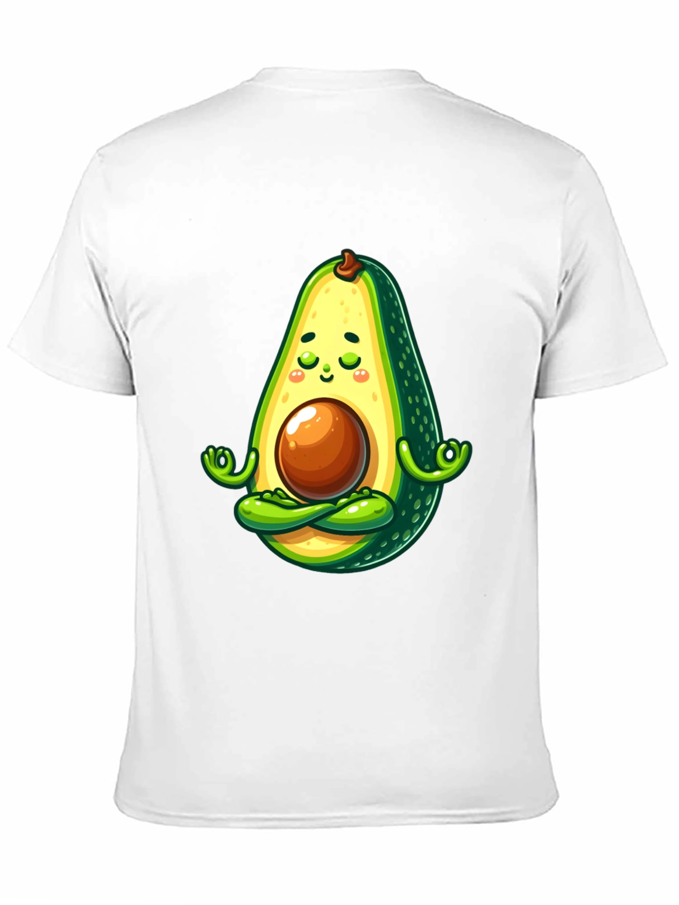 Black Zen Avocado T-Shirt - Meditating Fruit view 11