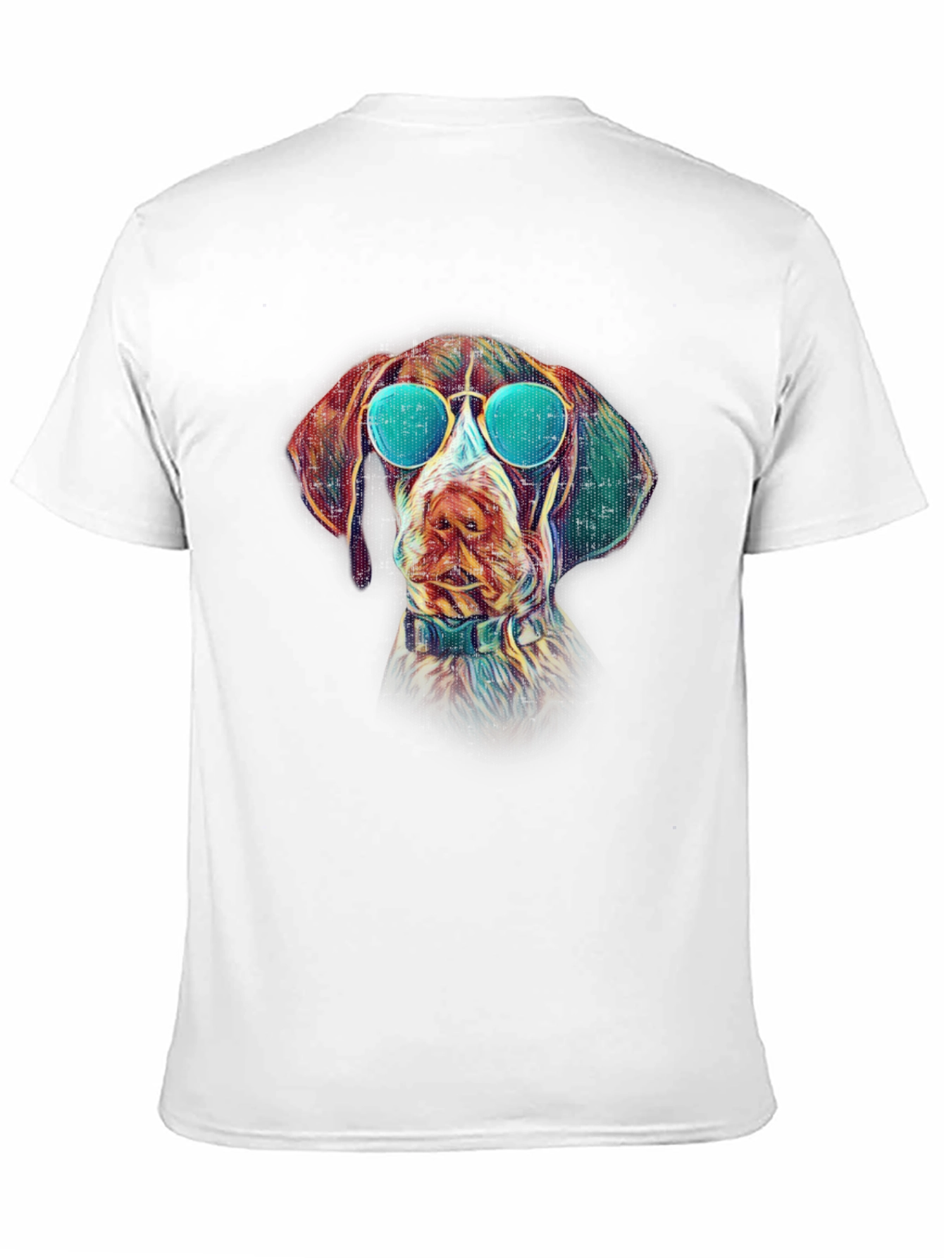Black Cool Dog T-Shirt - Graphic Tee with Dog Wearing Sunglasses view 11