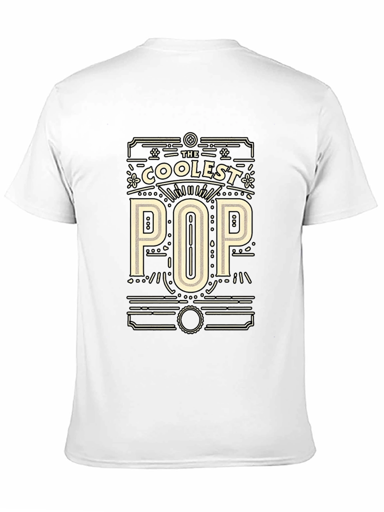 Black The Coolest Pop Graphic Print Crew Neck T-Shirt view 11