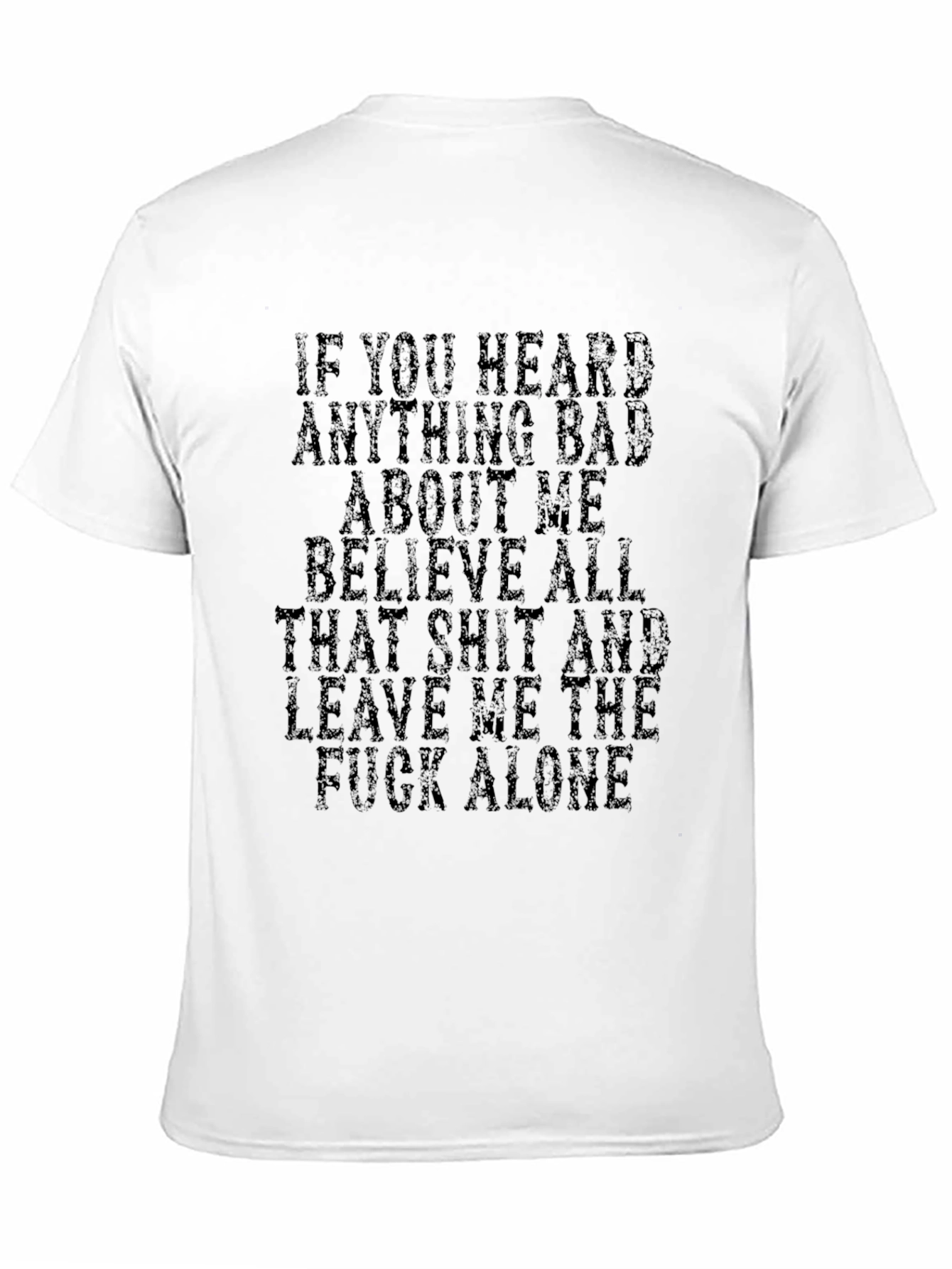 Black Sarcastic Graphic Tee - Leave Me Alone view 11