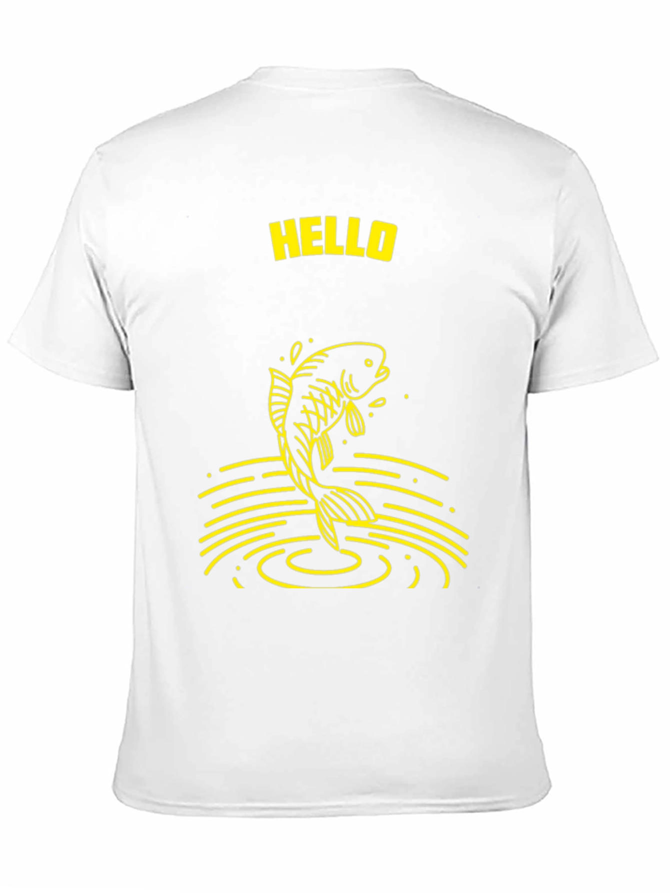 Black Hello Fish Graphic T-Shirt view 11