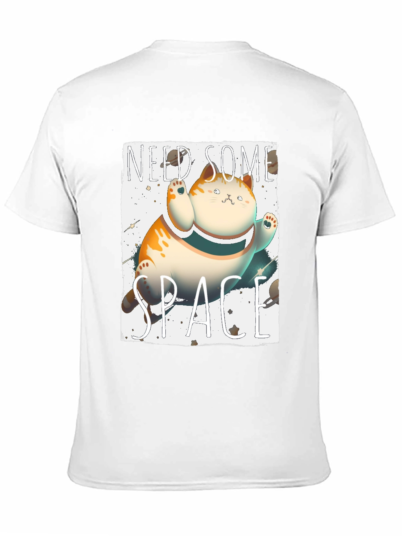 Black Need Some Space Cat Graphic Tee - Unisex view 11