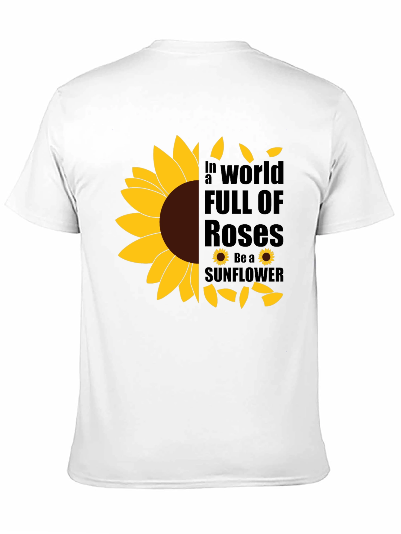 Black Sunflower Graphic T-Shirt - Be a Sunflower view 11