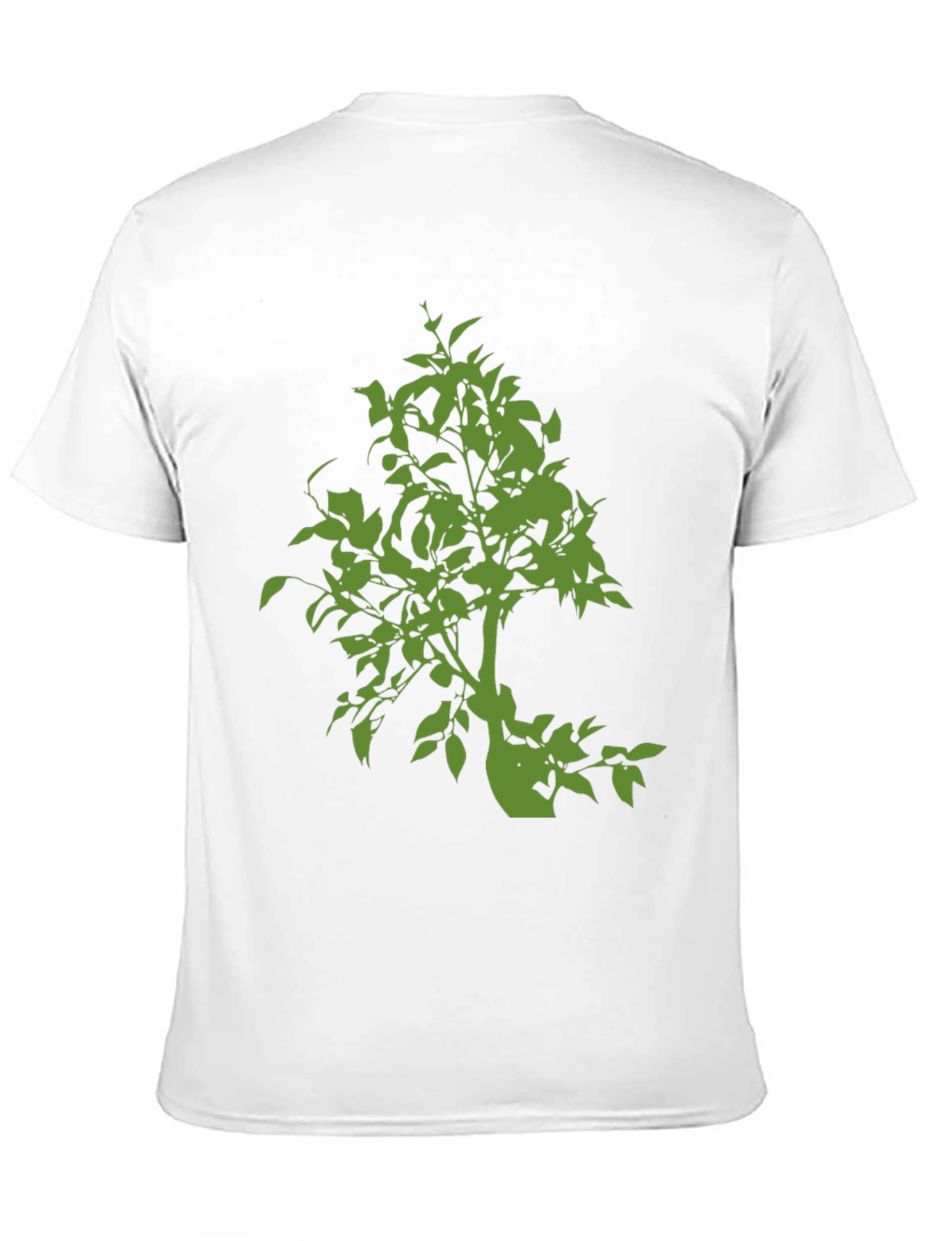 Black Green Tree Graphic Black T-Shirt view 11