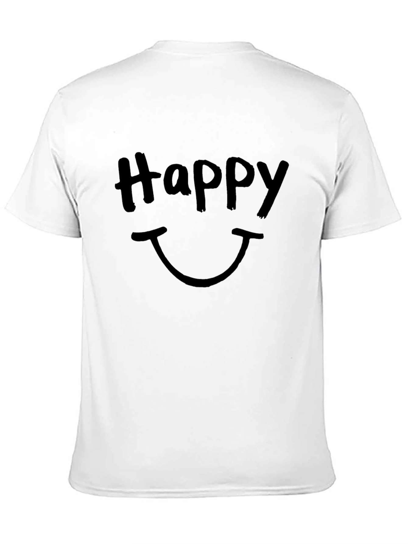 Black Happy Graphic T-Shirt - Casual Comfort view 11