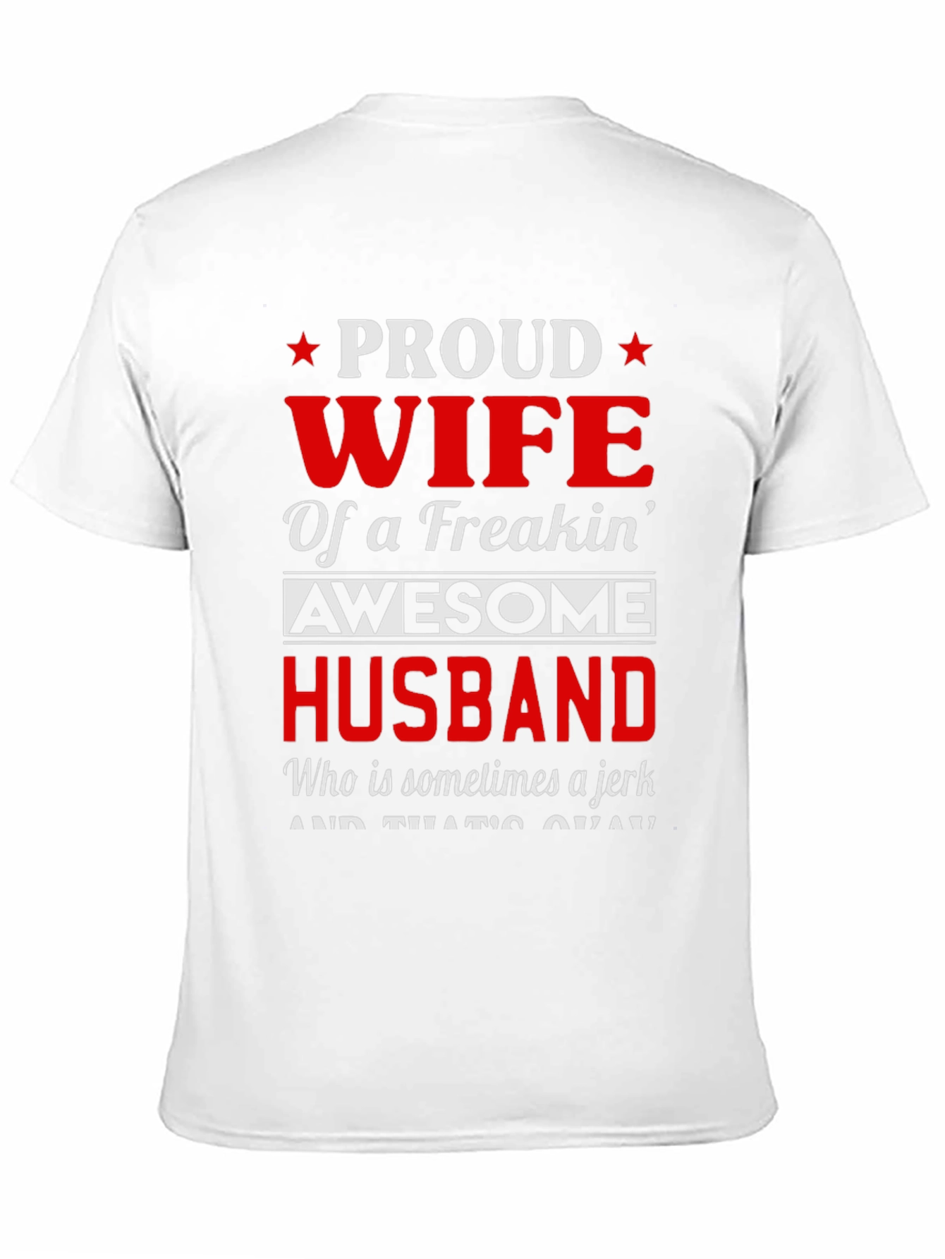 Black Proud Wife of Awesome Husband T-Shirt view 11