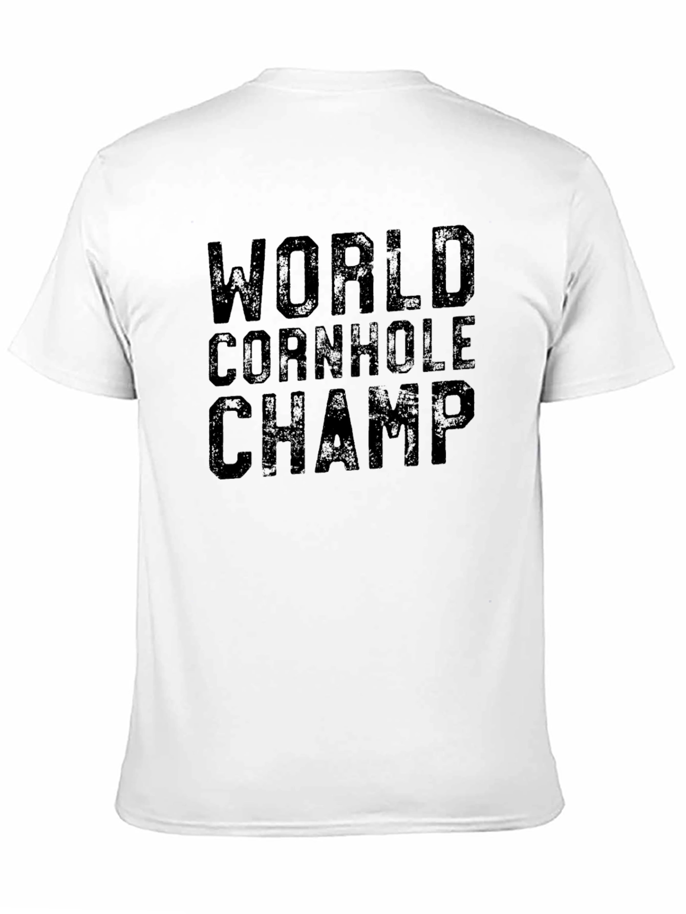 Black World Cornhole Champ Black T-Shirt view 11