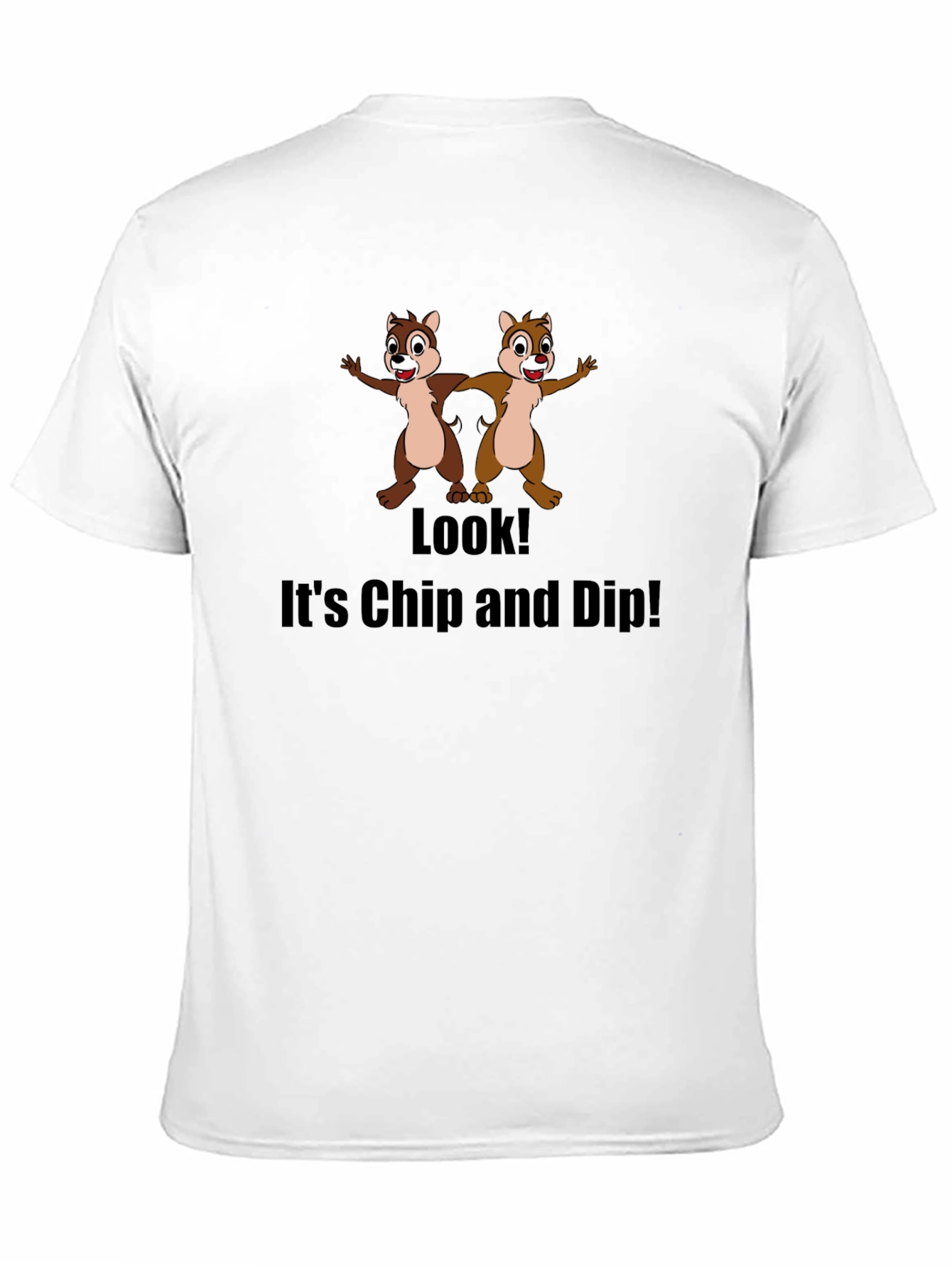 Black Chip and Dip Graphic T-Shirt - Funny Cartoon Tee view 11