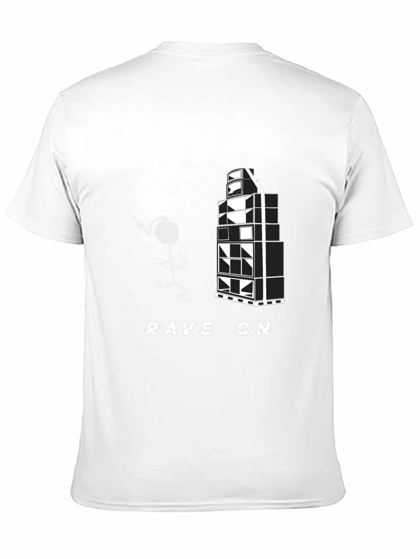 Black Rave On Black Graphic Tee view 11