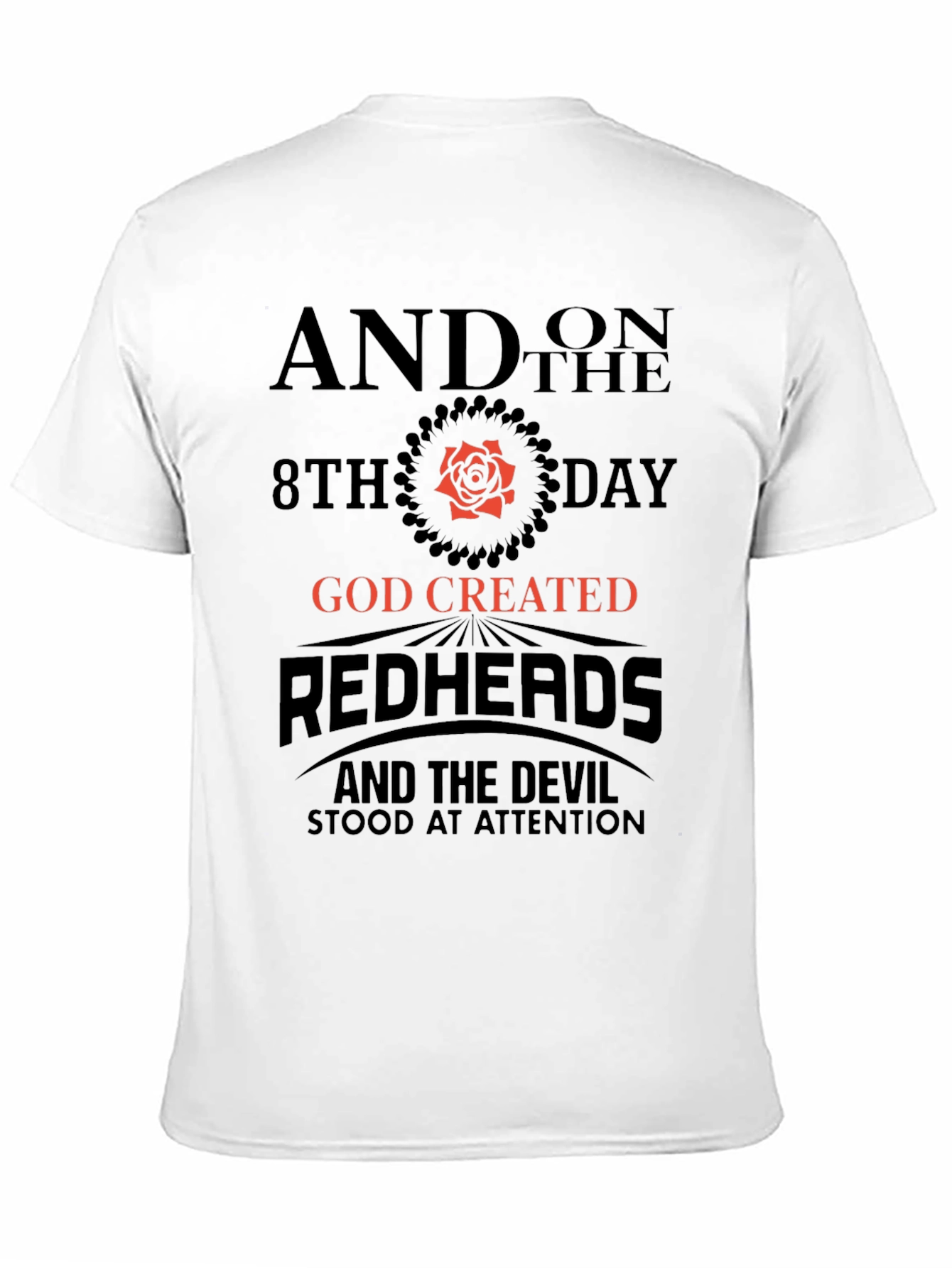Black Redhead God Created Graphic Tee view 11