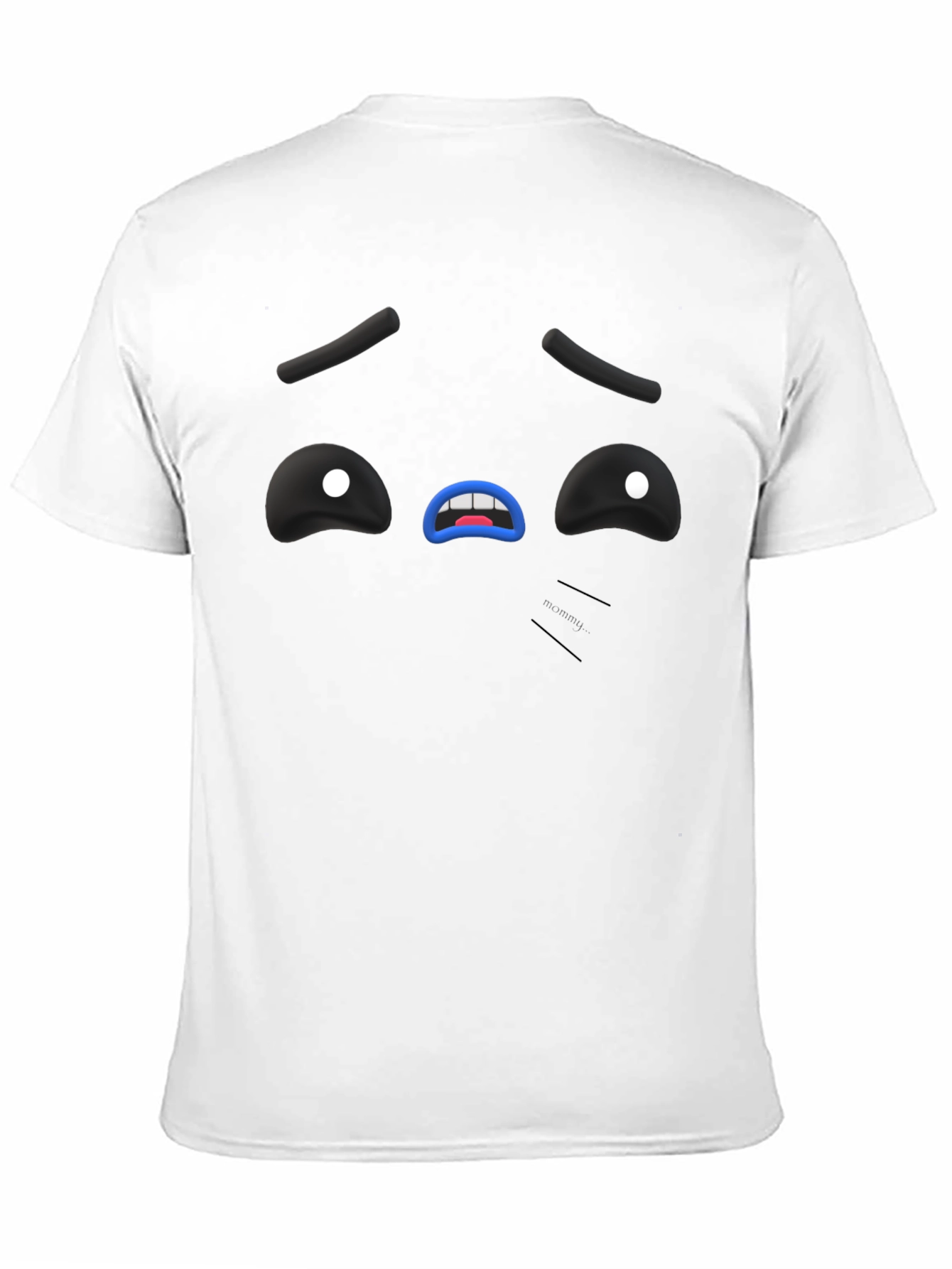 Black Sad Face Graphic T-Shirt - Black Casual Tee view 11