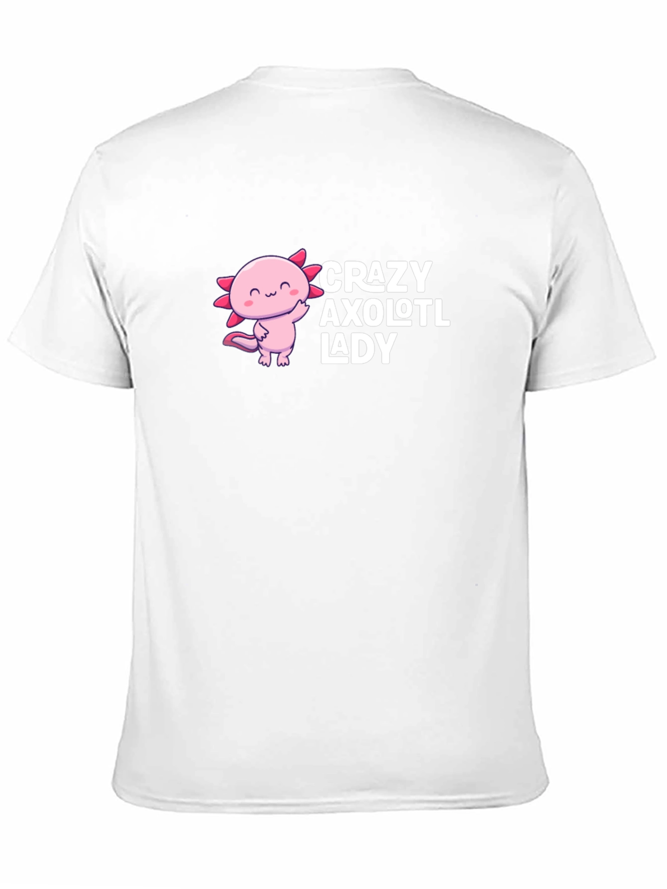 Black Crazy Axolotl Lady Graphic T-Shirt view 11