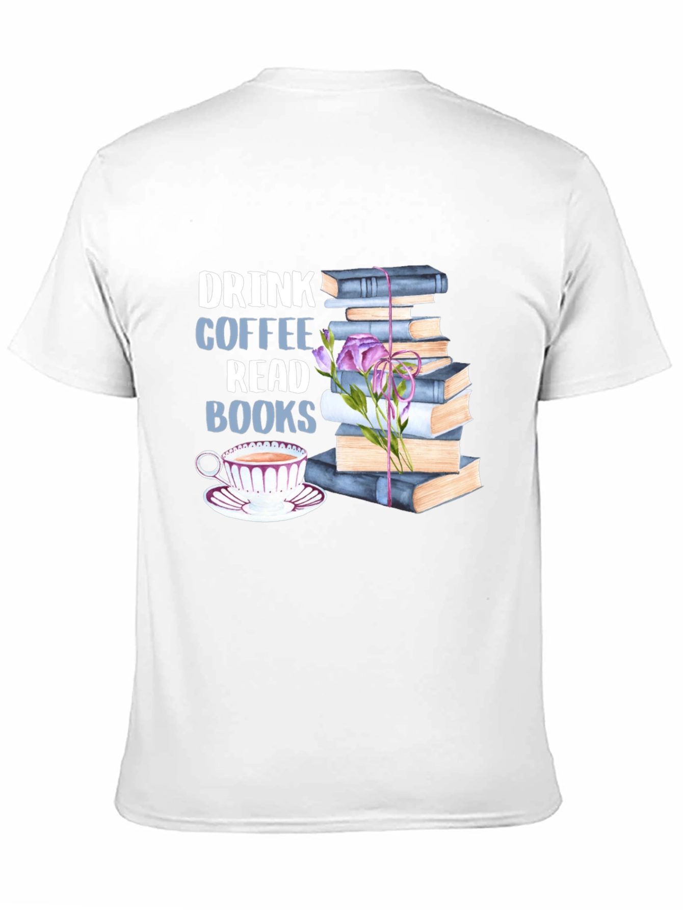 Black Drink Coffee Read Books Graphic Tee view 11