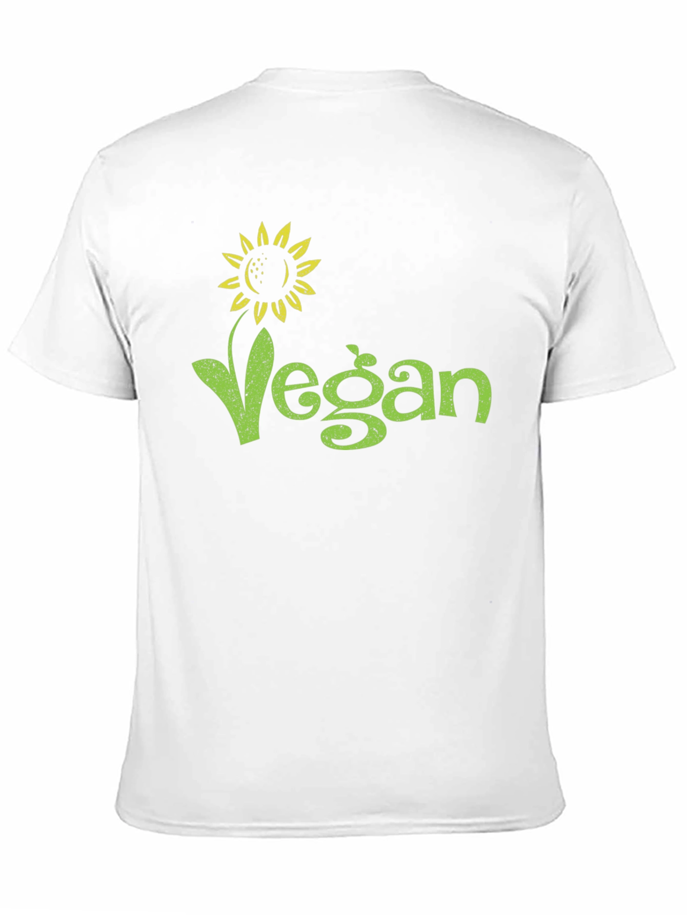 Black Vegan Sunflower Graphic Tee - Black Cotton T-Shirt view 11