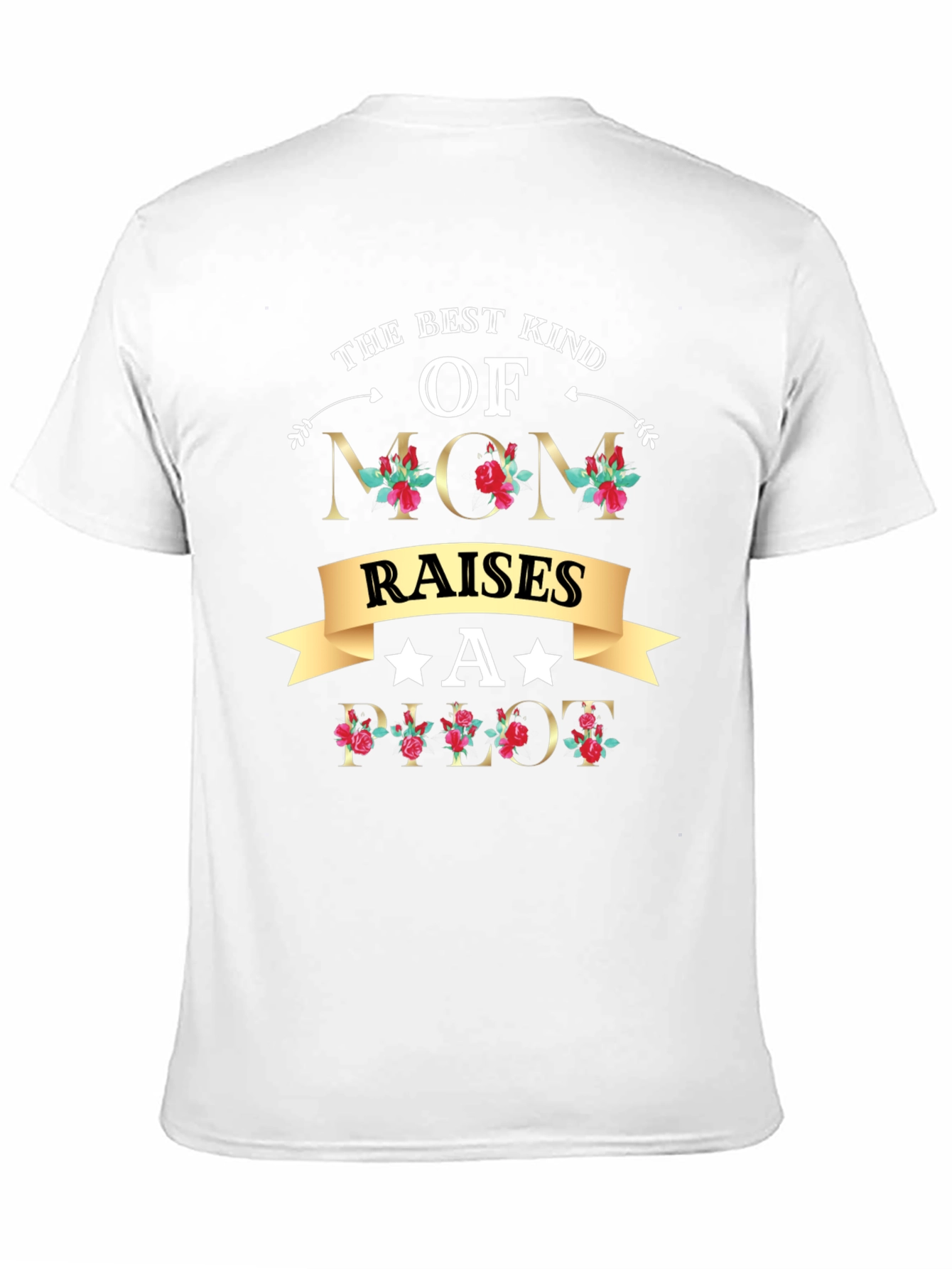 Black Best Mom Raises a Pilot T-Shirt view 11