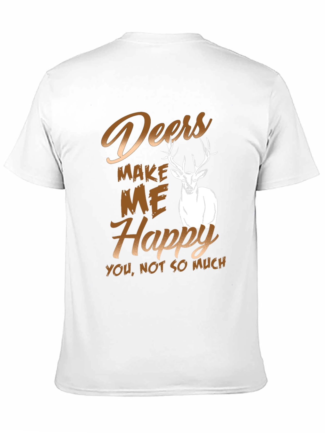 Black Deers Make Me Happy T-Shirt view 11