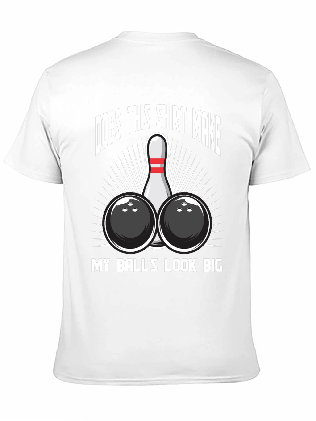 Black Funny Bowling Balls Graphic T-Shirt view 11