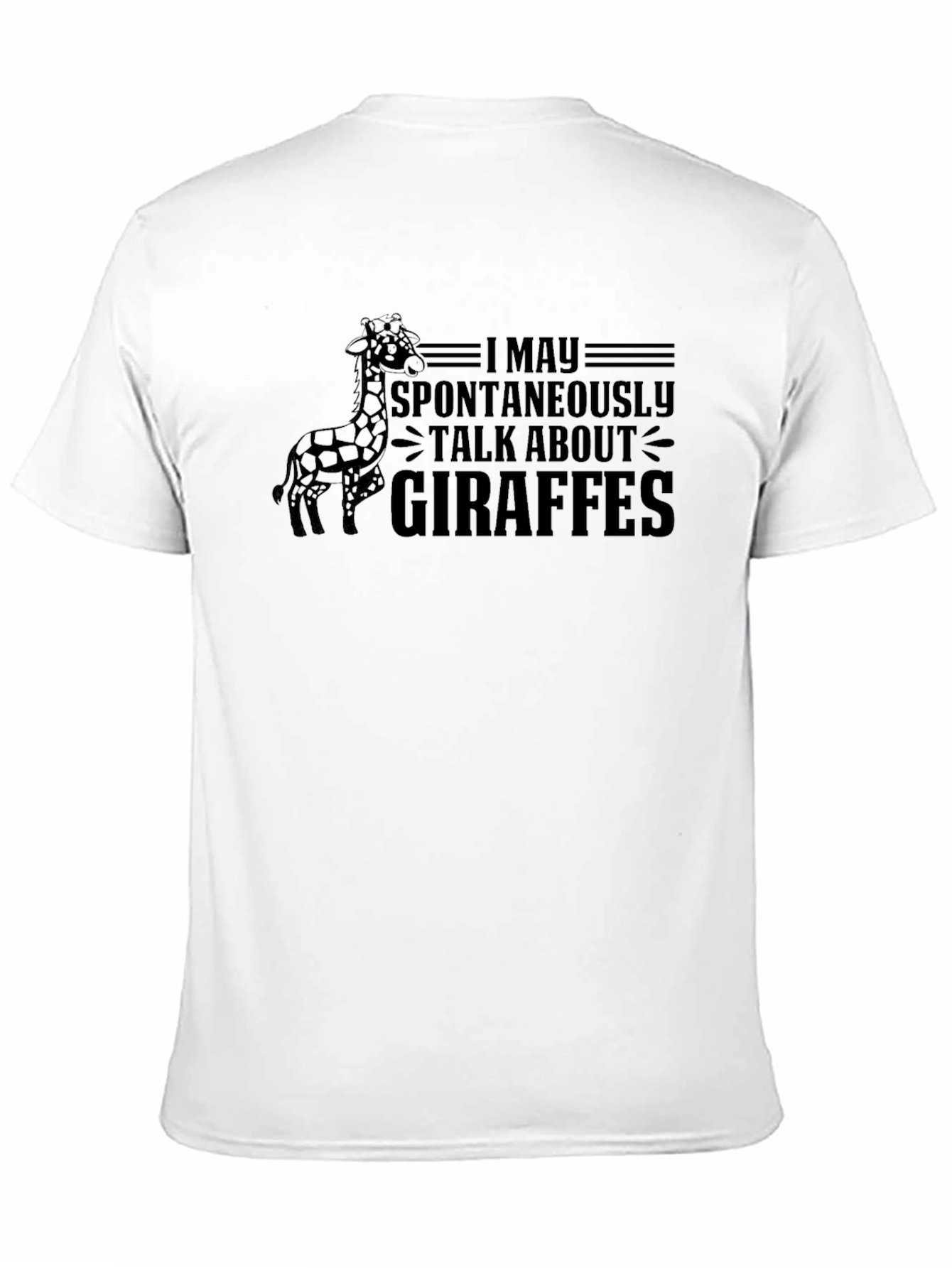 Black Giraffe Lover T-Shirt, Spontaneous Talk Tee view 11