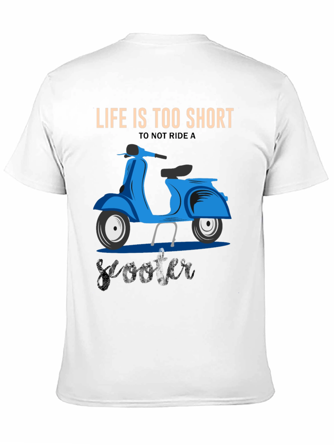 Black Life's Too Short Scooter T-Shirt view 11
