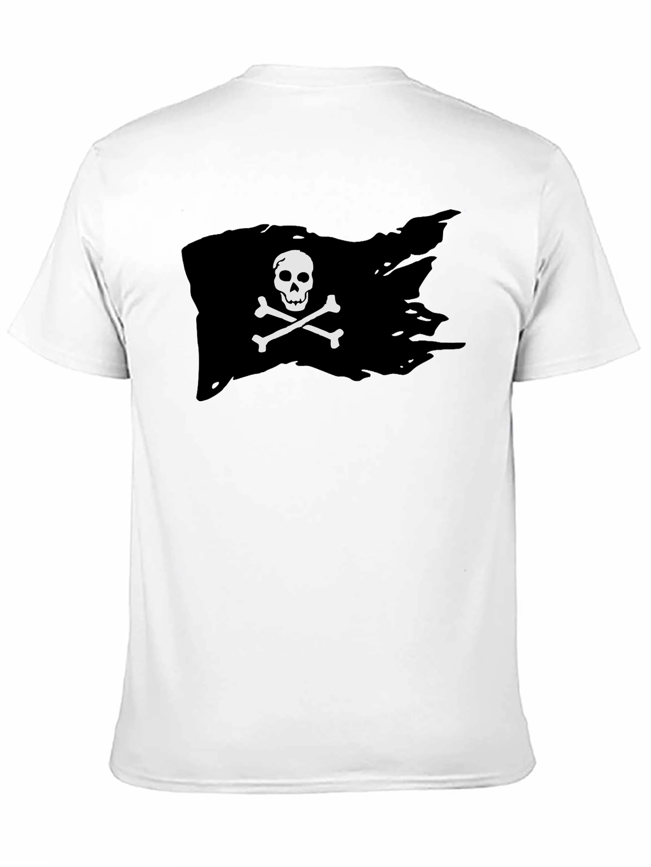 Black Pirate Flag Graphic T-Shirt - Skull & Crossbones view 11