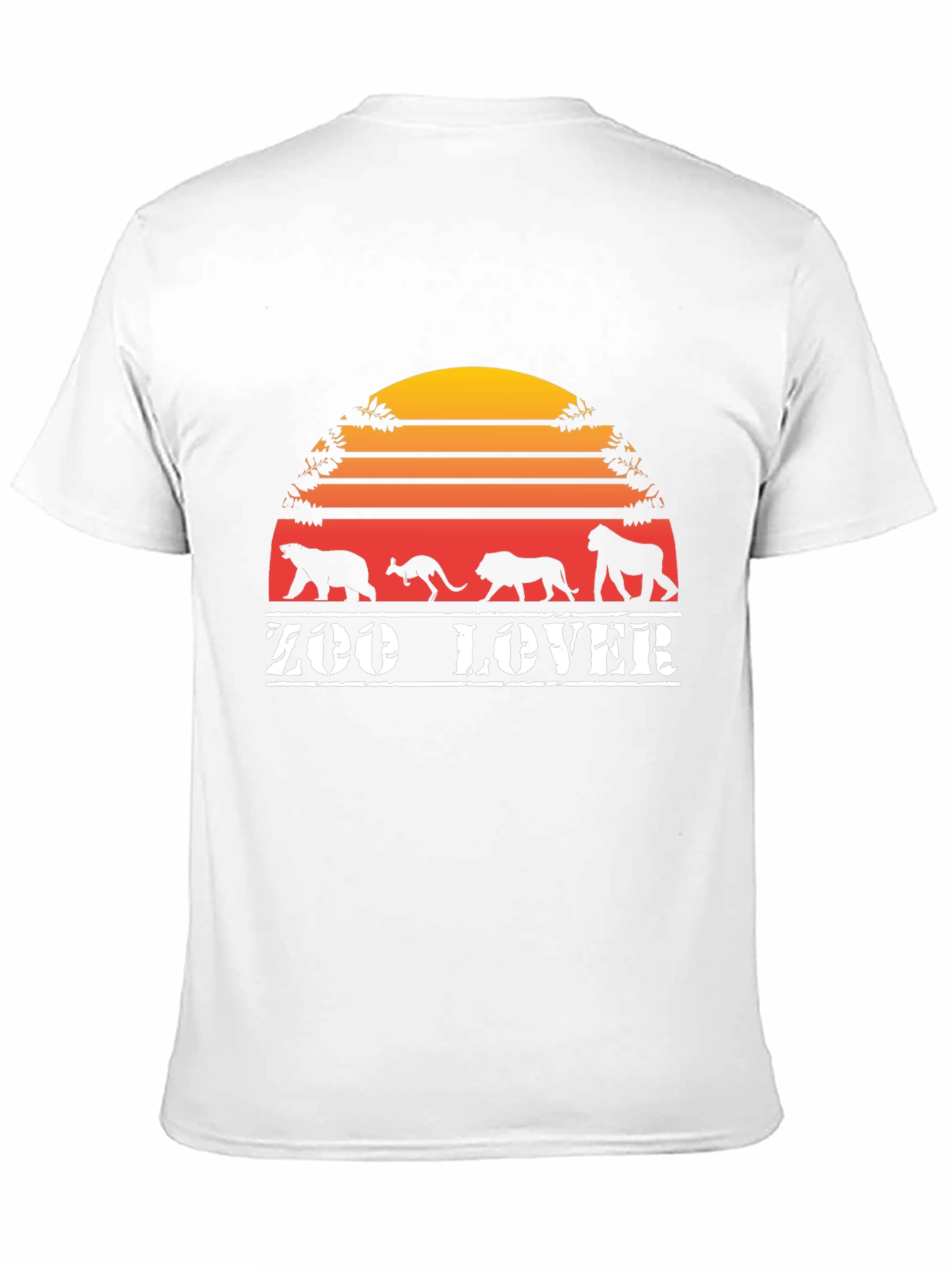 Black Zoo Lover T-Shirt Black Retro Animal Design view 11