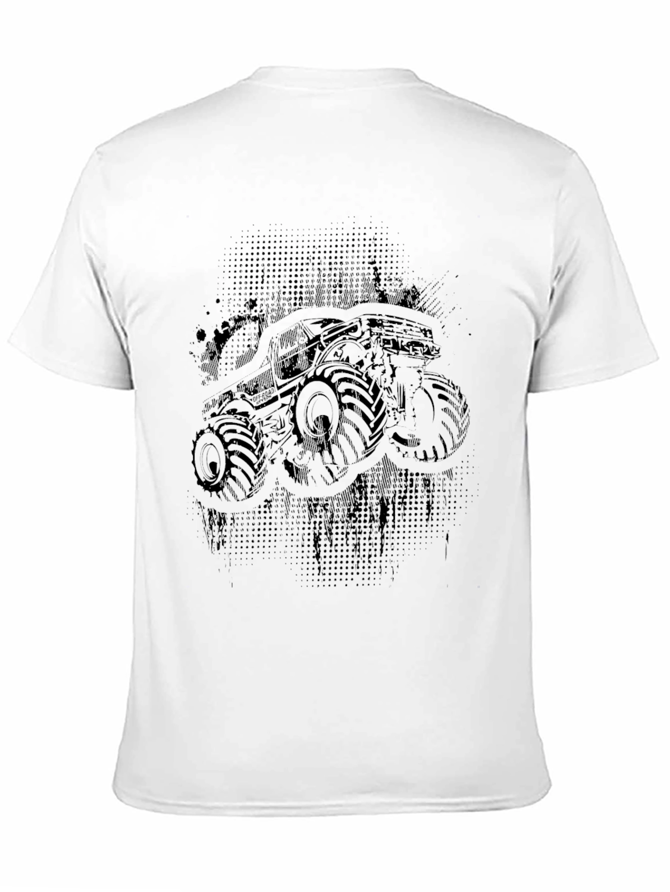 Black Monster Truck Graphic Tee - Men's Black T-Shirt view 11