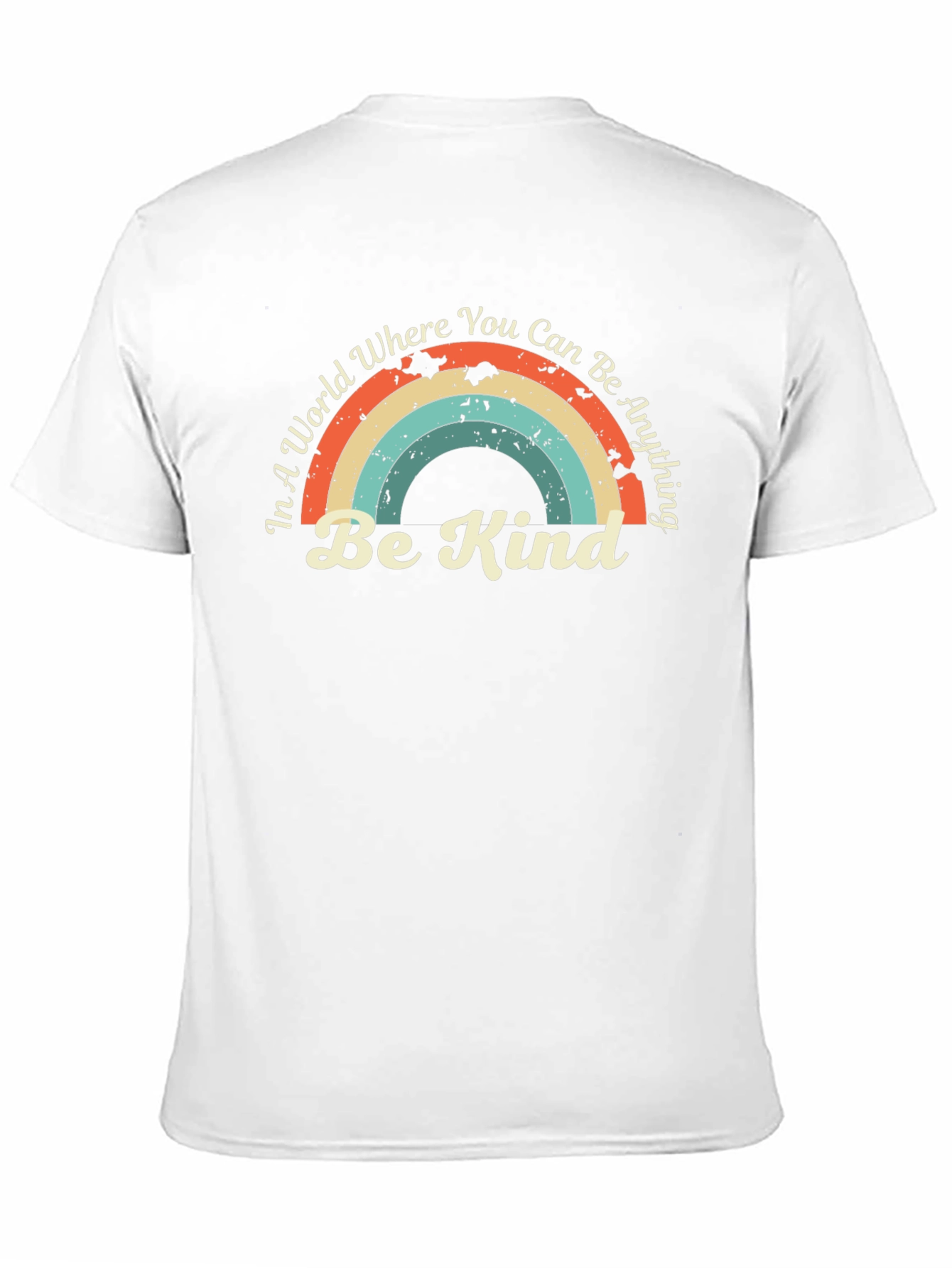 Black Be Kind Rainbow Graphic Tee - Positive Message Shirt view 11