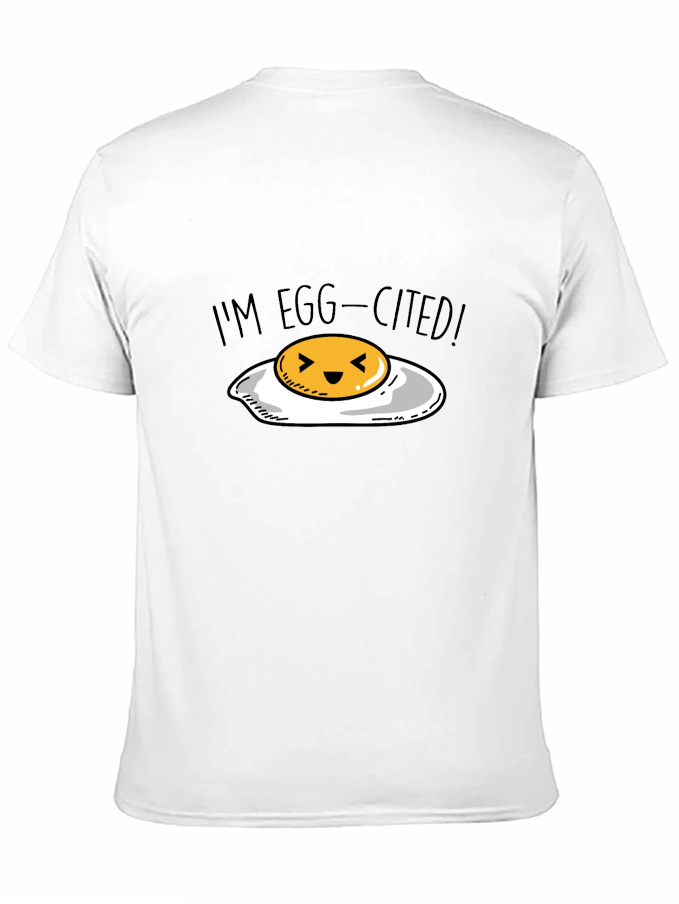 Black Egg-Cited T-Shirt - Funny Egg Pun Tee view 11